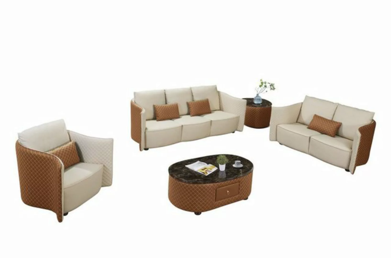 JVmoebel Sofa Sofagarnitur 3+2+1 Sitzer Set Design Sofa Polstermöbel, Made günstig online kaufen