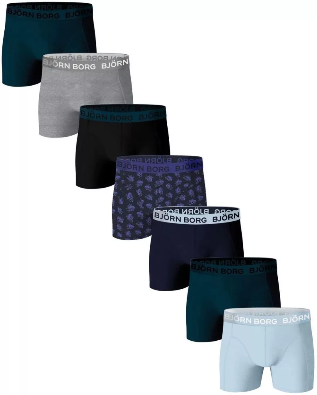 Bjorn Borg Boxershorts 7-Pack Multicolour  - Größe XL günstig online kaufen