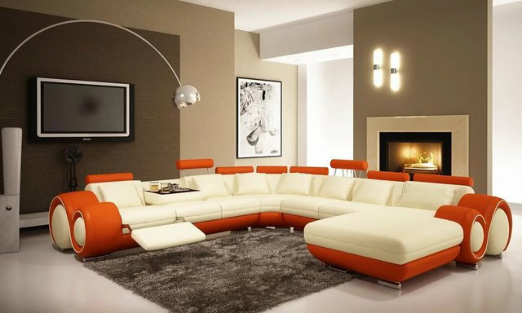 JVmoebel Ecksofa, Sofas U Form Sofa Couch Polster Garnitur Wohnlandschaft D günstig online kaufen