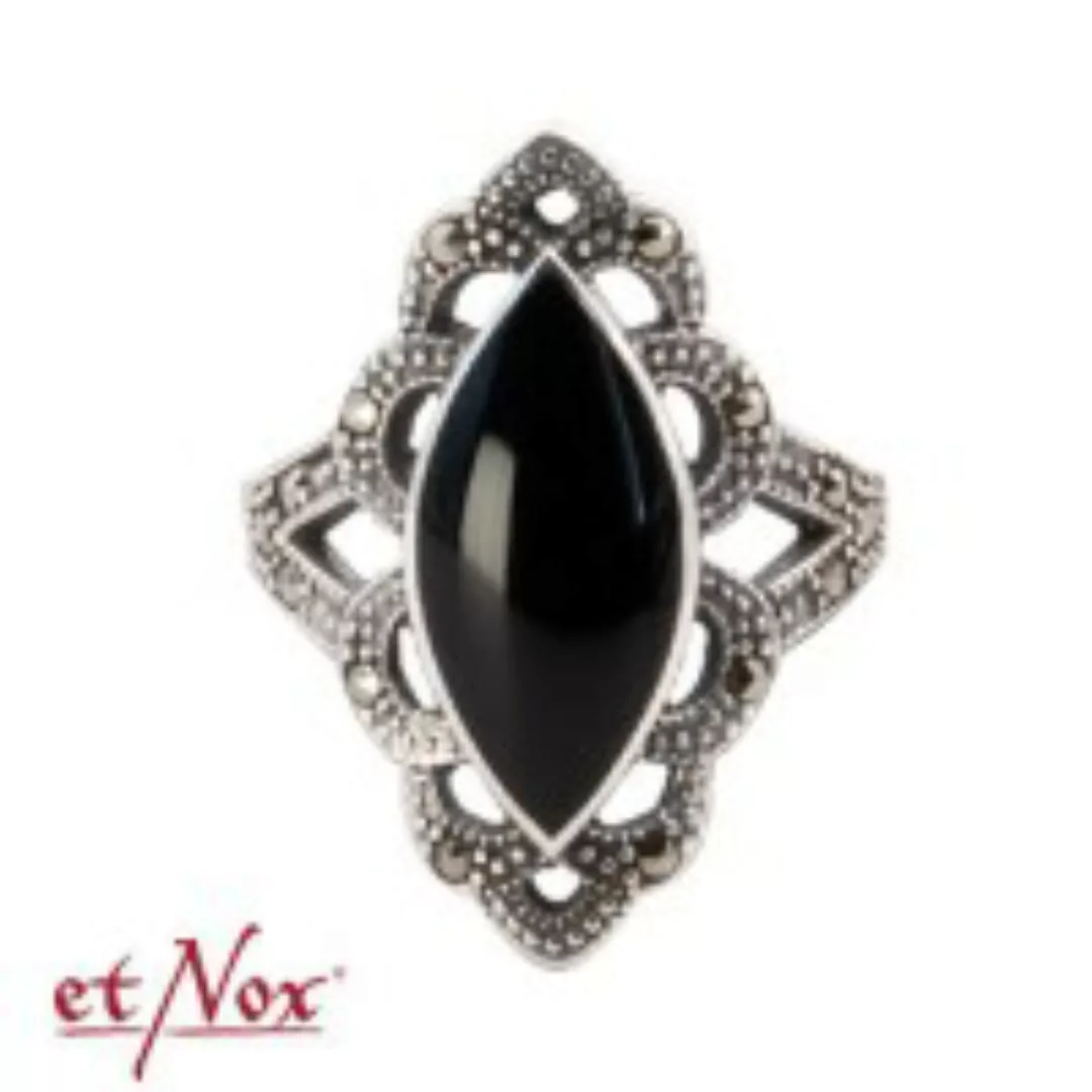 Silberring 'Black Marcasite' mit Onyx günstig online kaufen