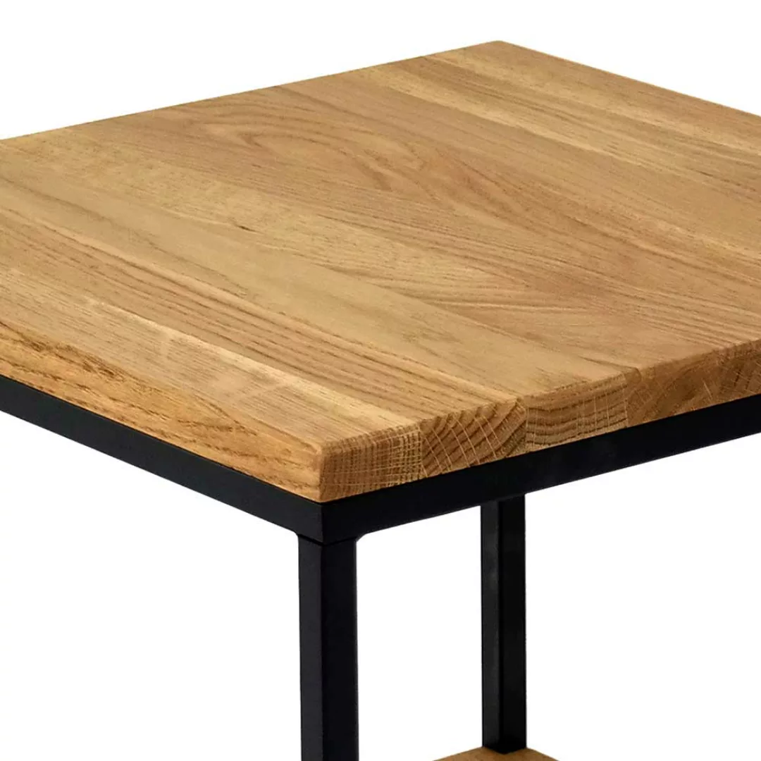 Beistelltischchen im Industry und Loft Stil quadratischer Tischplatte günstig online kaufen
