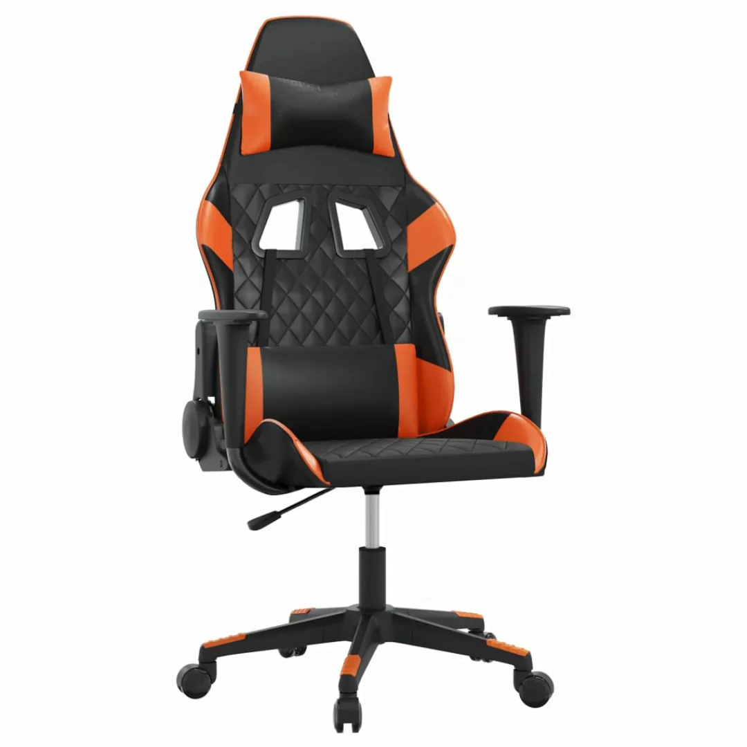 Vidaxl Gaming-stuhl Schwarz Und Orange Kunstleder günstig online kaufen