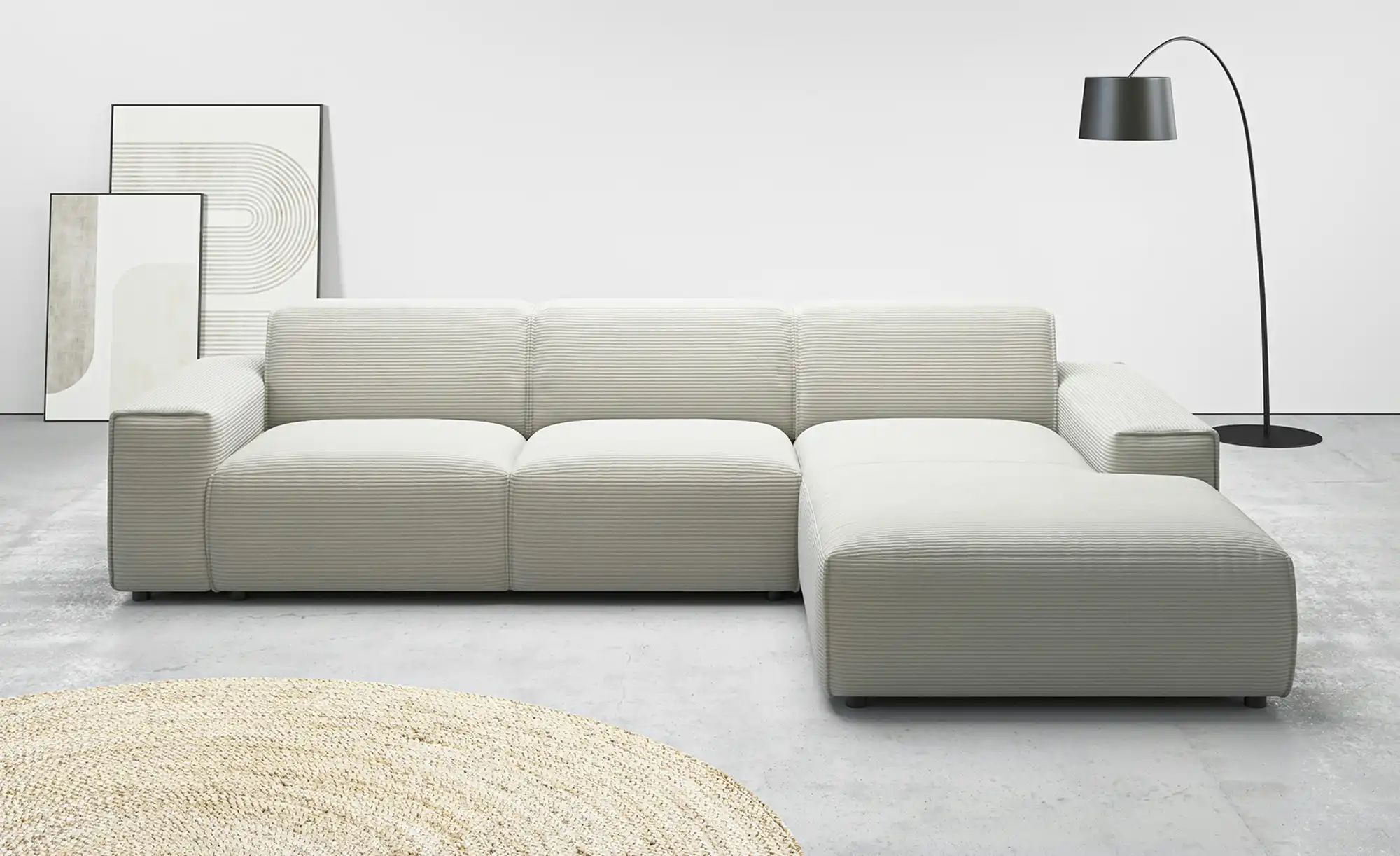 Gray & Jones Ecksofa  Baltic Breeze ¦ grau ¦ Maße (cm): B: 300 H: 101 T: 18 günstig online kaufen