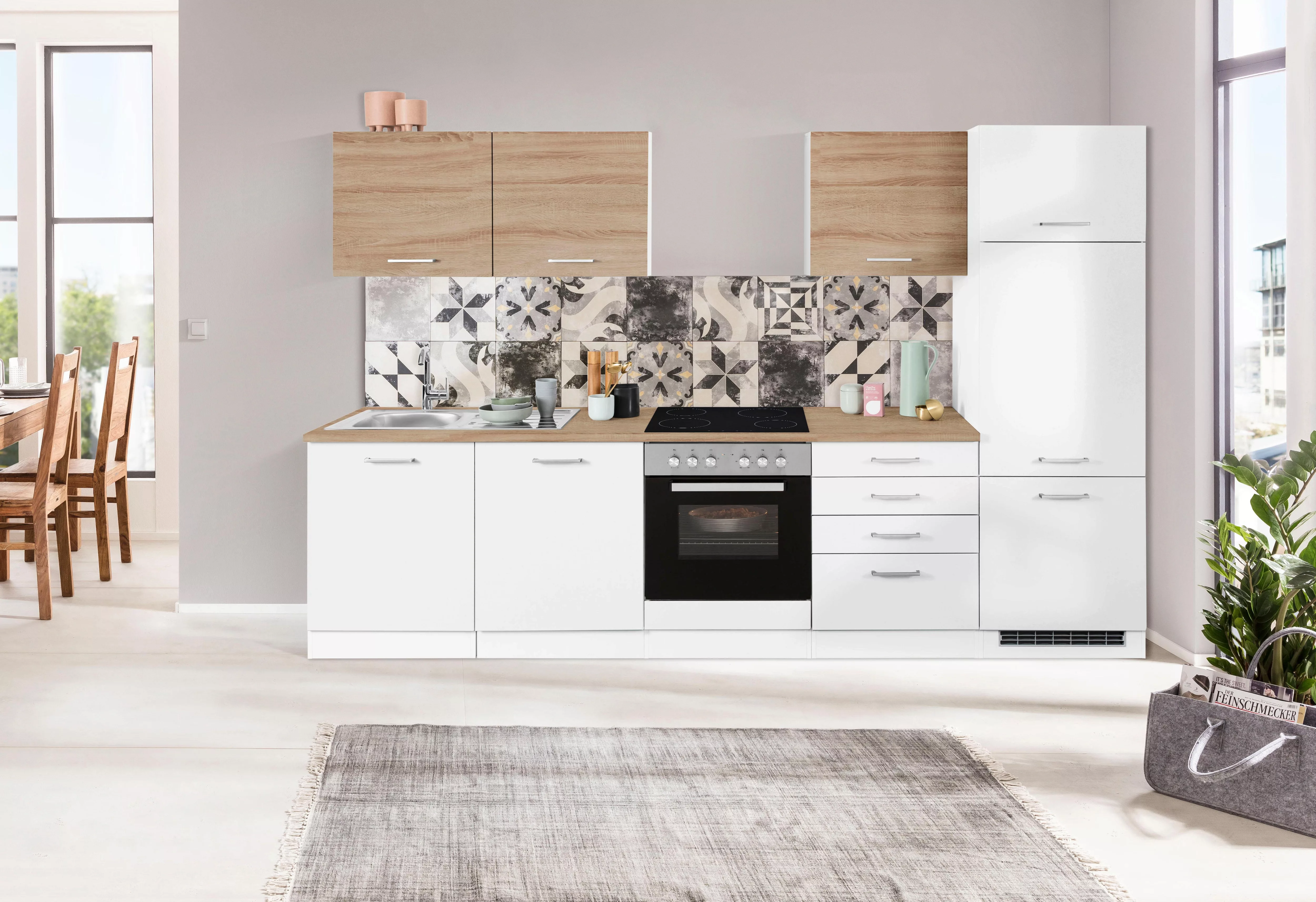 HELD MÖBEL Küchenzeile "Visby", ohne E-Geräte, Breite 240 cm für Kühlschran günstig online kaufen