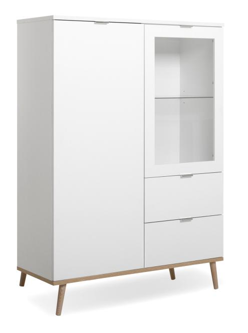 Highboard  Gallese ¦ weiß ¦ Maße (cm): B: 100 H: 140 T: 40.0 Kommoden & Sid günstig online kaufen