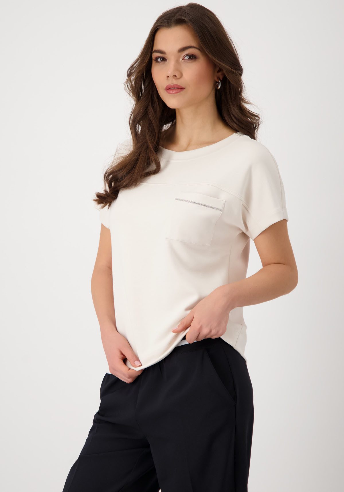 Monari Sweatshirt mit Glitzertasche günstig online kaufen
