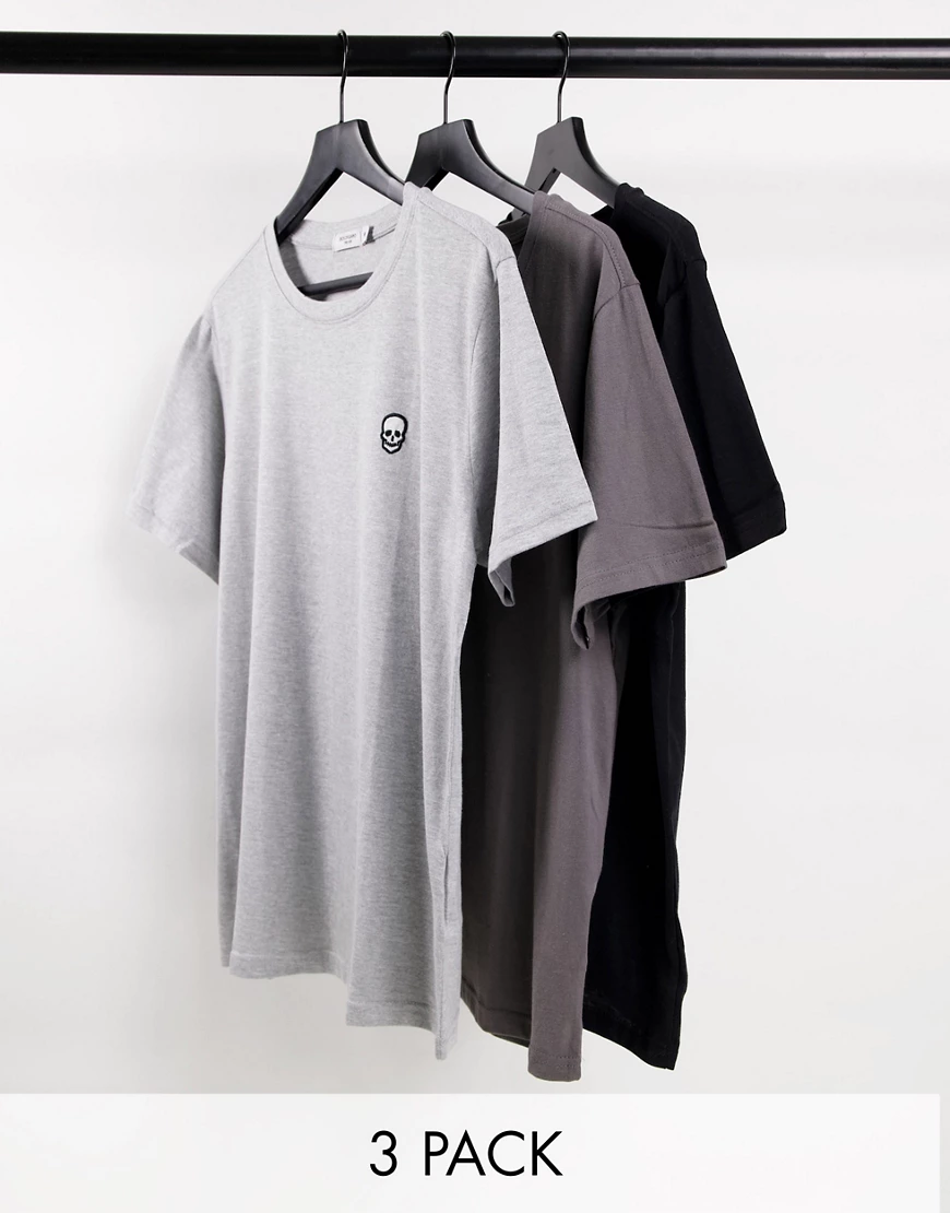 Bolongaro Trevor – Lounge-T-Shirts im 3er-Pack-Mehrfarbig günstig online kaufen