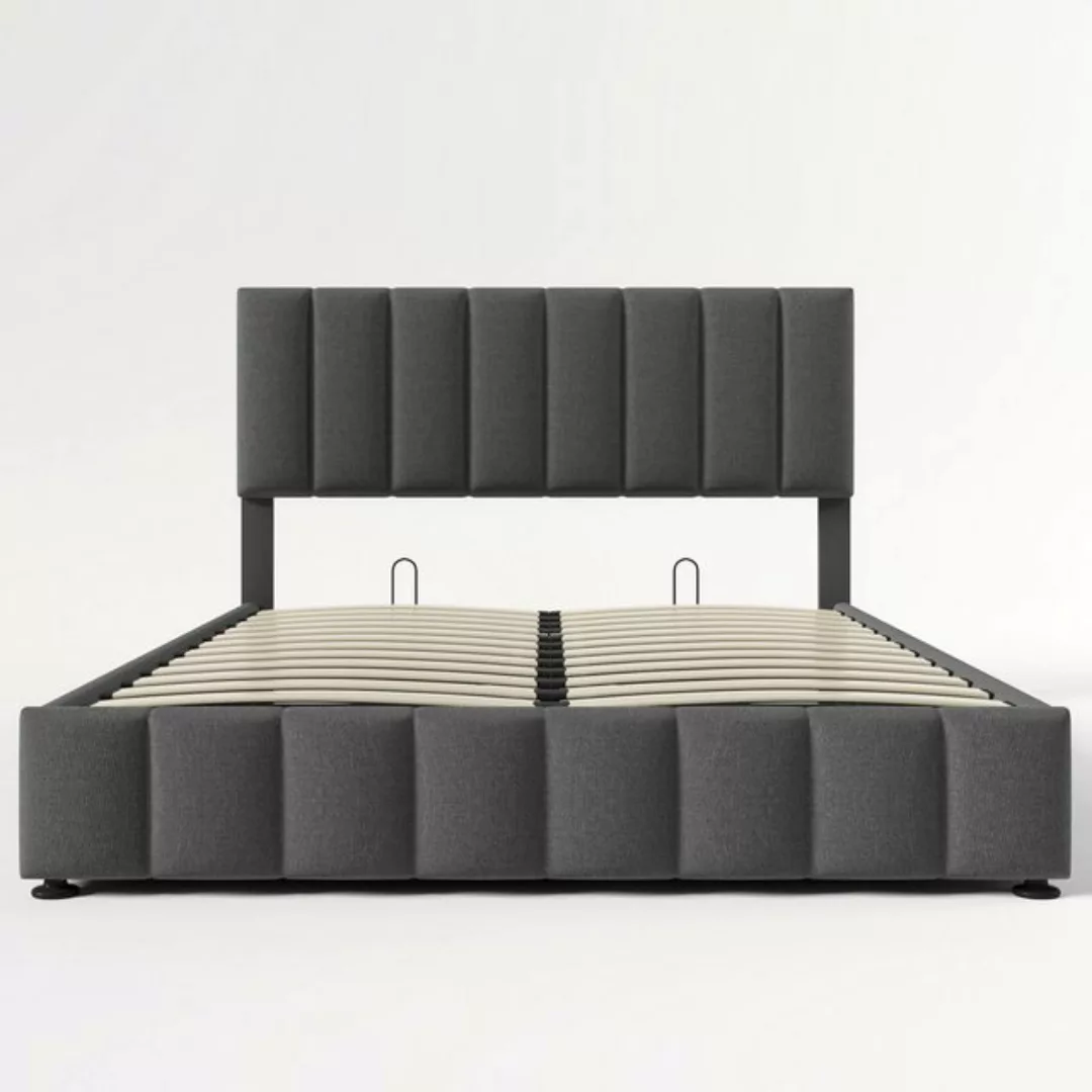 WISHDOR Polsterbett Doppelbett Bett Funktionsbett Hydraulisch ohne Matratze günstig online kaufen