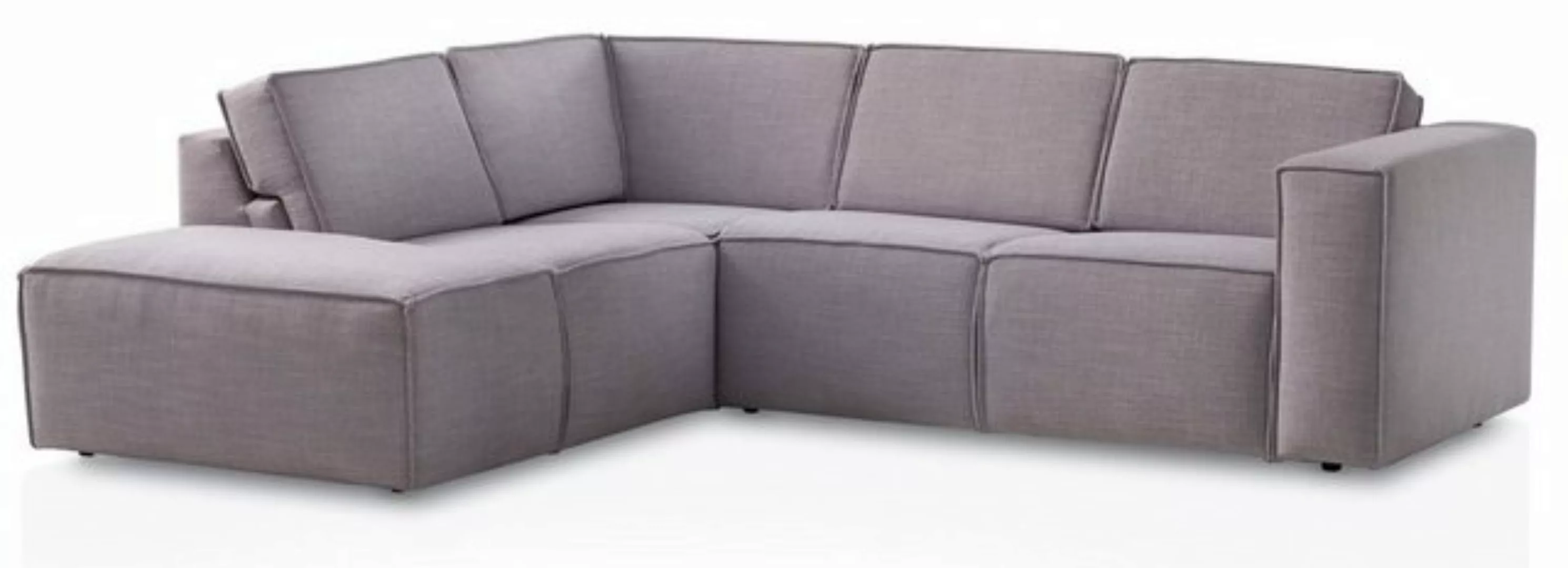 Feldmann-Wohnen Ecksofa Doha, Doha 1 Teile, 275x220x80cm hellgrau Ottomane günstig online kaufen