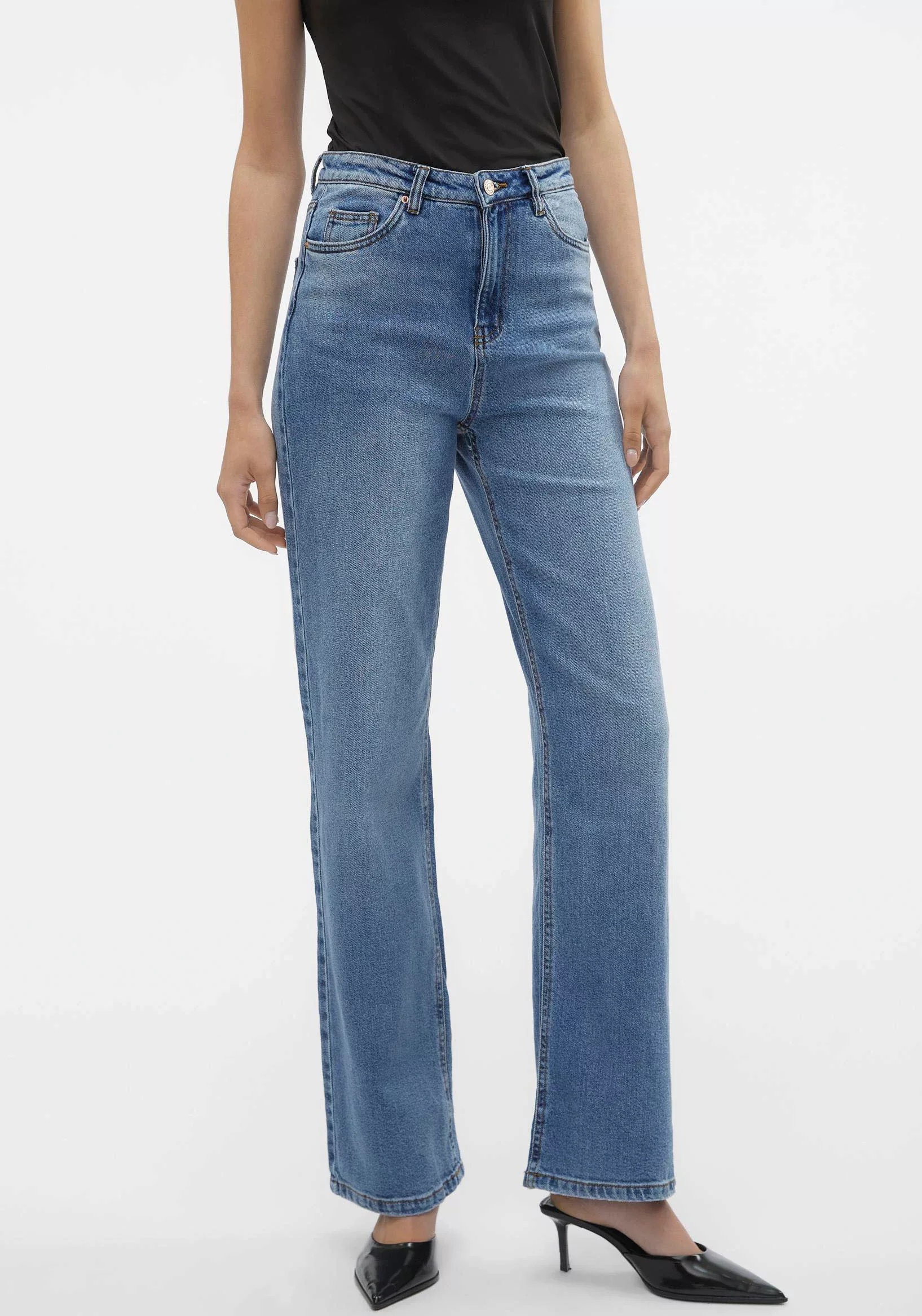 Vero Moda Straight-Jeans VMTESSA HR WIDE JEANS GU3203 NOOS günstig online kaufen