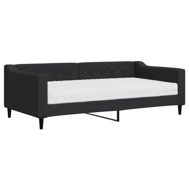 vidaXL Gästebett Gästebett Tagesbett mit Matratze Schwarz 90x190 cm Stoff B günstig online kaufen