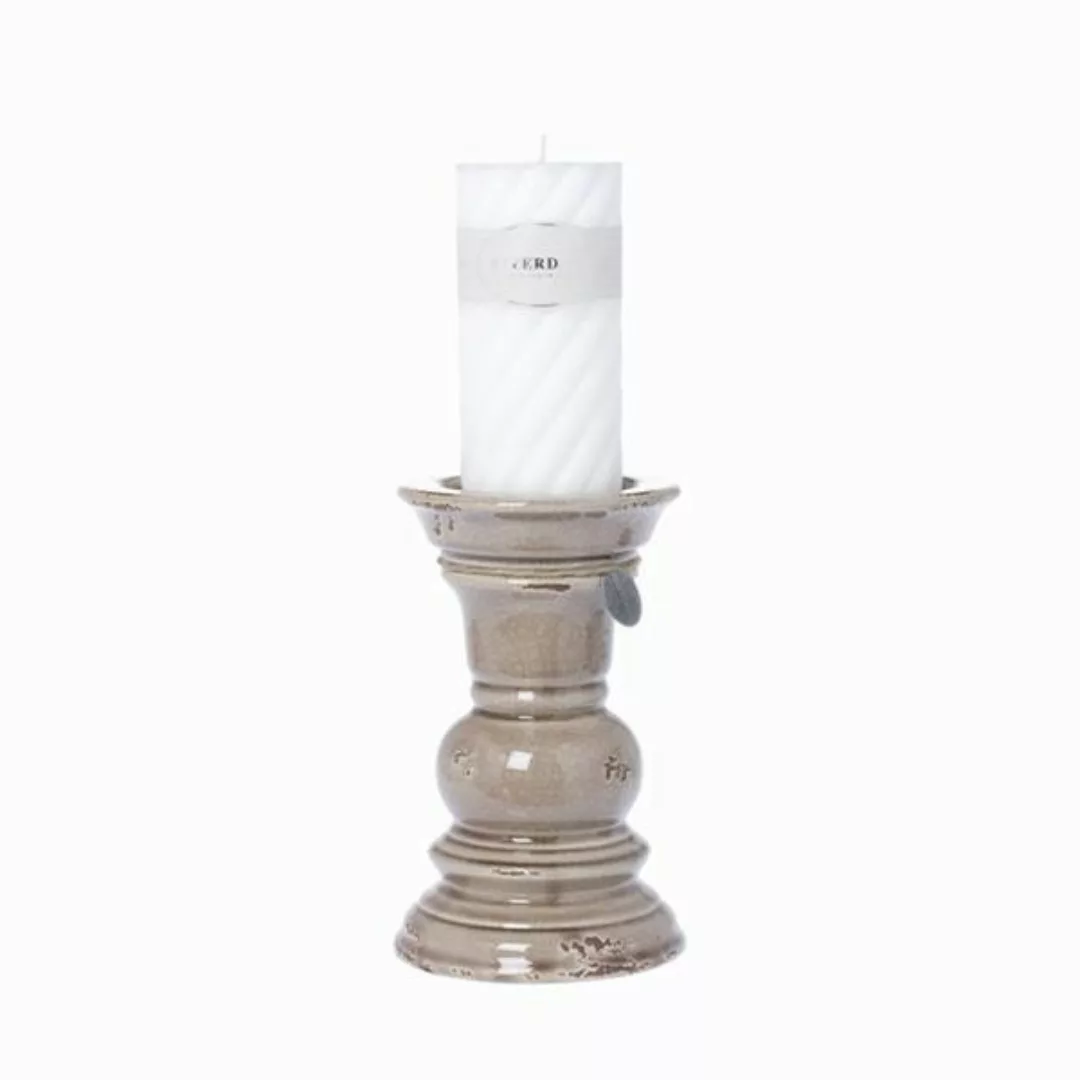 Kerzenständer, hellbraun, Keramik - 21 cm günstig online kaufen
