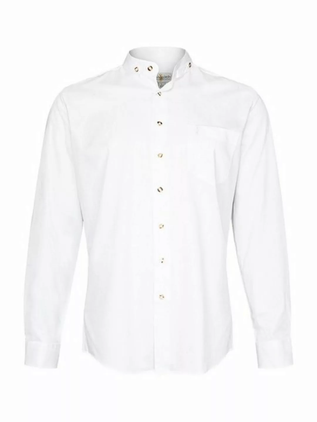 Almsach Trachtenhemd Hemd Stehkragen LF133 weiß (Slim Fit) günstig online kaufen