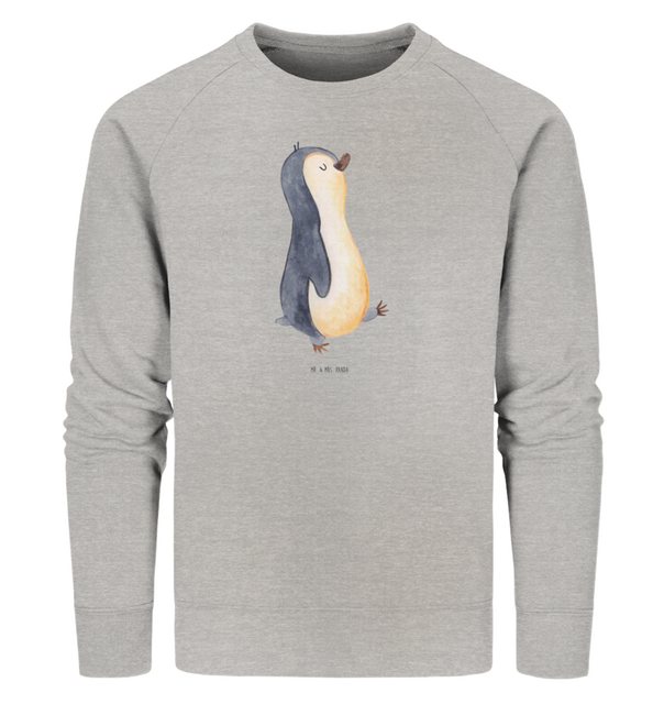 Mr. & Mrs. Panda Longpullover Größe XXL Pinguin marschieren - Heather Grey günstig online kaufen