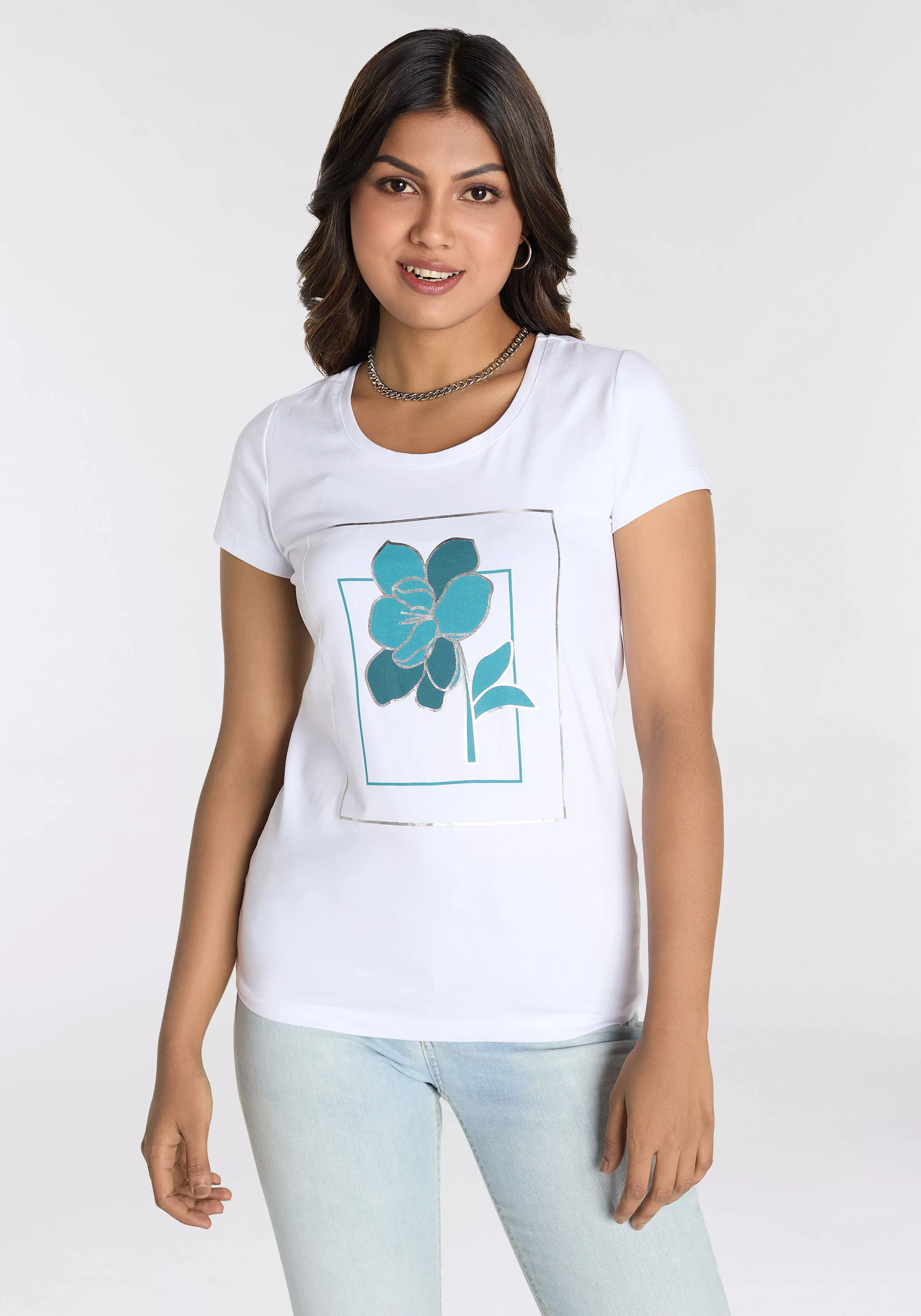 Laura Scott T-Shirt mit modischem Frontprint günstig online kaufen