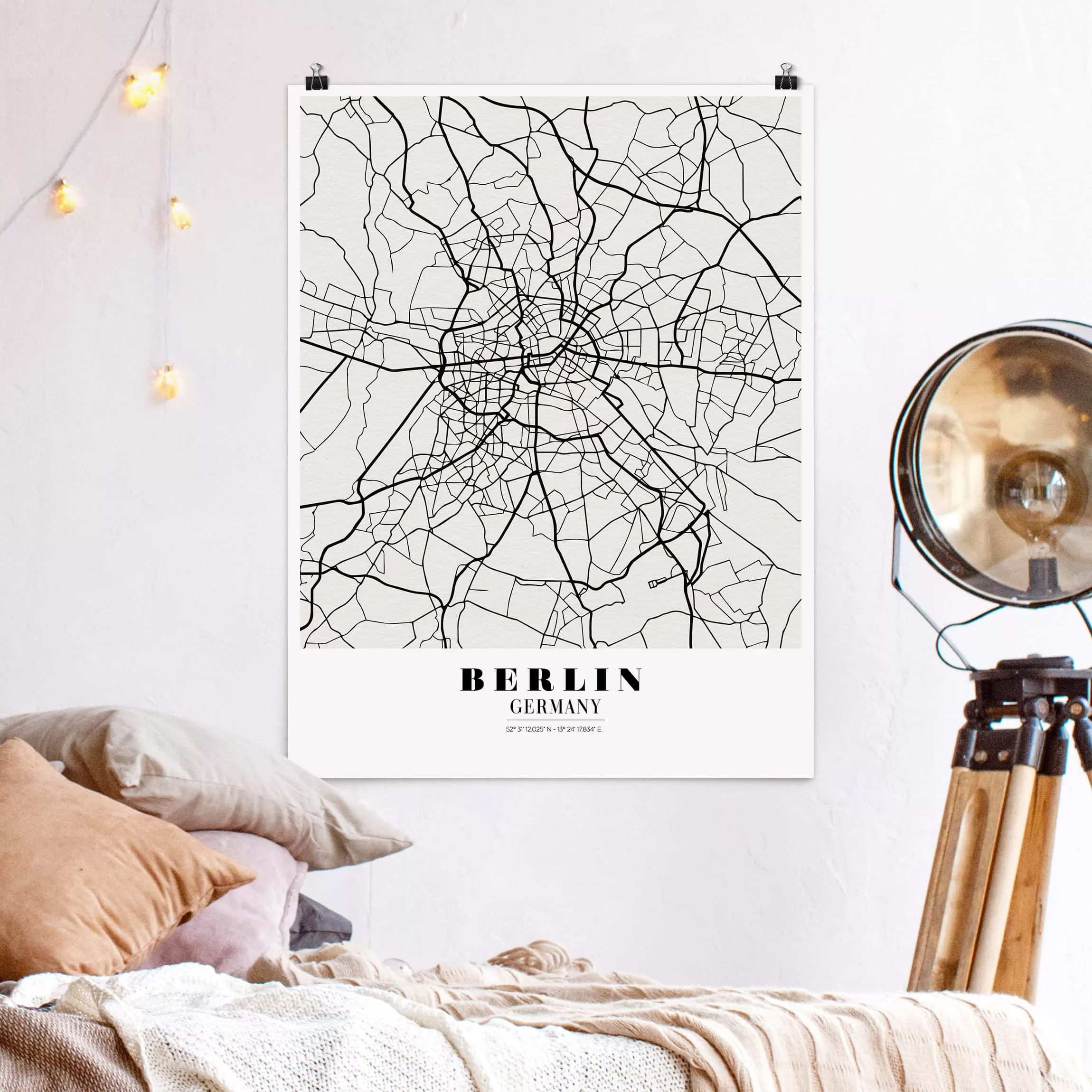 Poster Stadt-, Land- & Weltkarten - Hochformat Stadtplan Berlin - Klassik günstig online kaufen