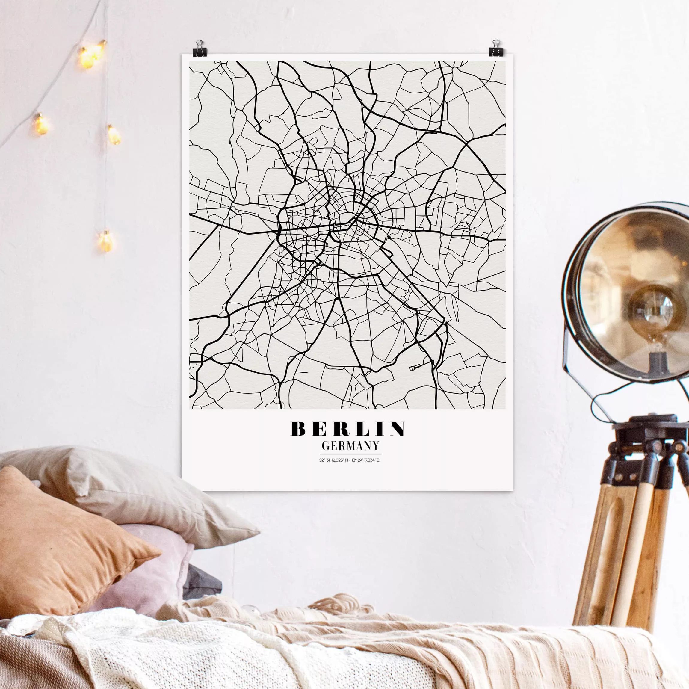 Poster - Hochformat Stadtplan Berlin - Klassik günstig online kaufen