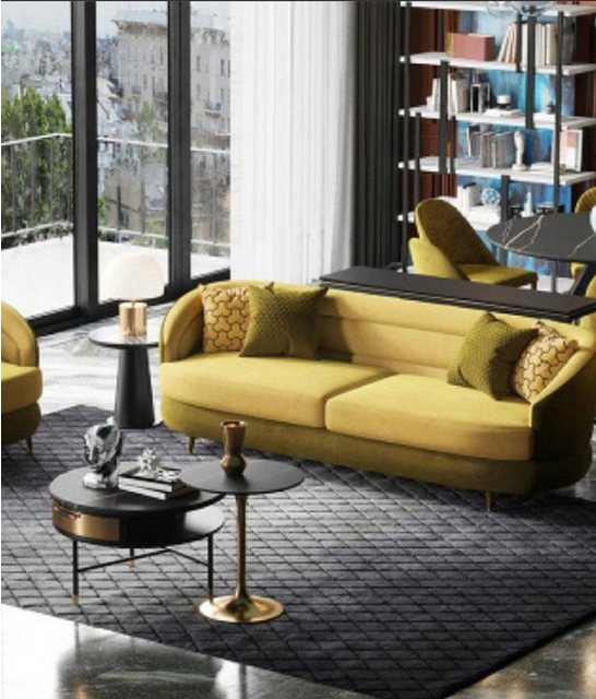 Xlmoebel Sofa Sofa Design Couch Lounge Sofas Samt Sofagarnitur 3 Sitzer, He günstig online kaufen