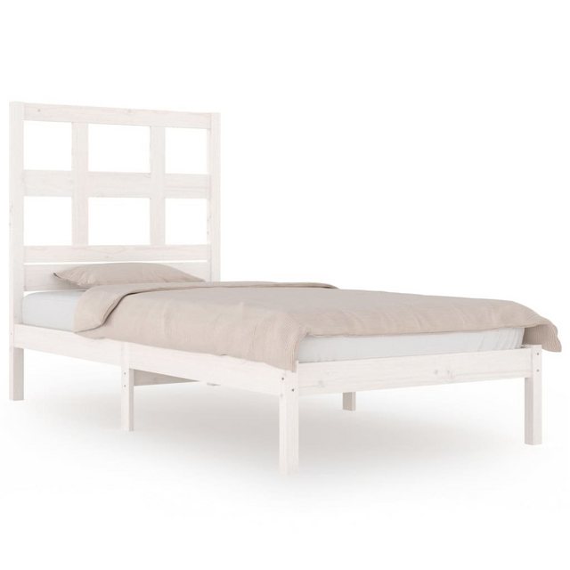 vidaXL Bett Massivholzbett Weiß Kiefer 90x190 cm günstig online kaufen