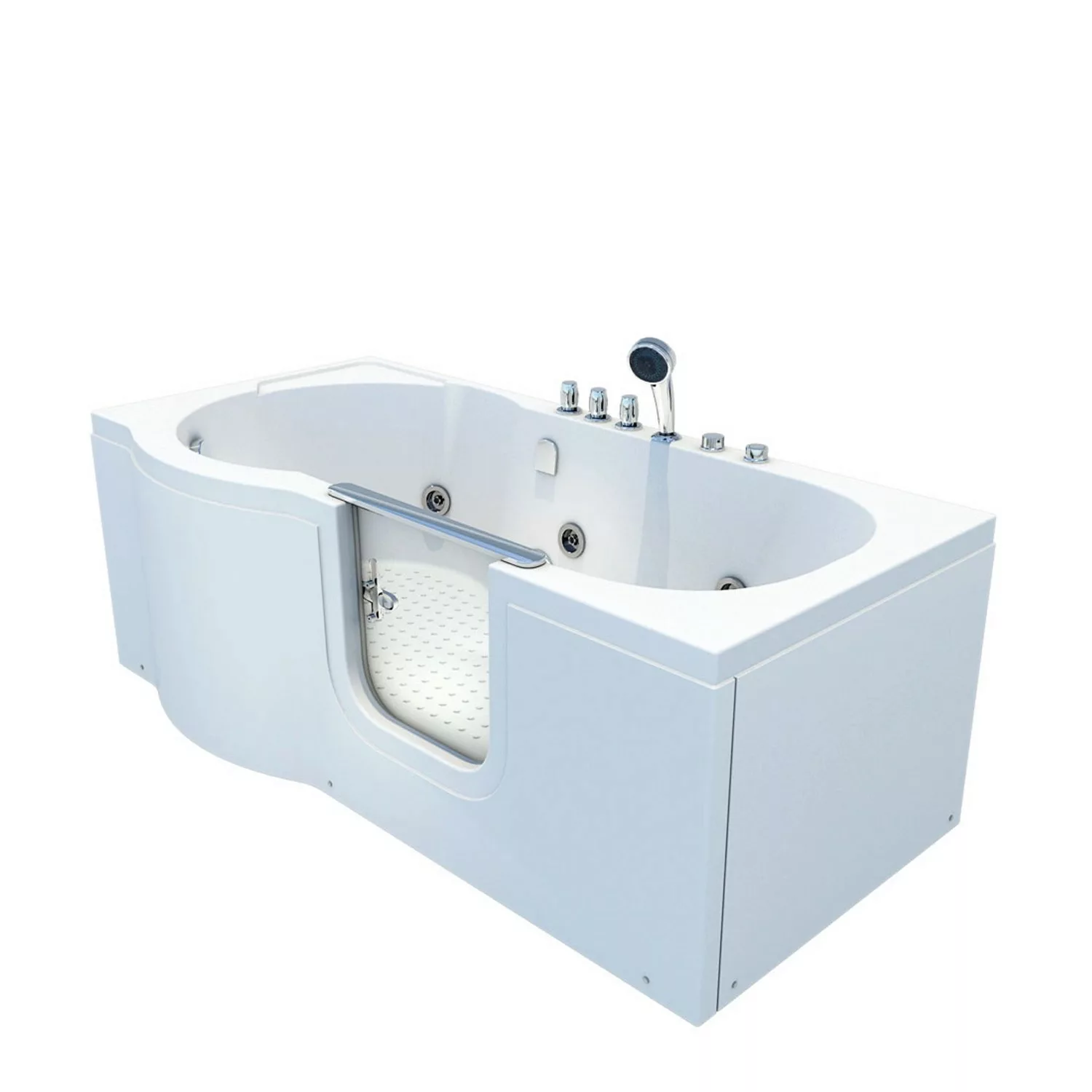 AcquaVapore Seniorenwanne mit Tür Whirlpool S12-TH-WP-R Badewanne 85x170cm günstig online kaufen