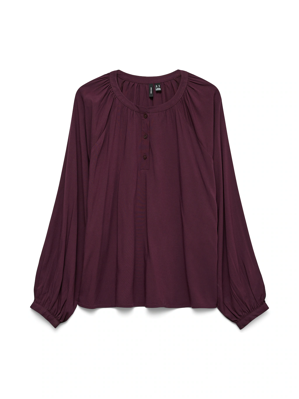 Vero Moda Langarmbluse "VMBELLA LS PLACKET TOP WVN GA NOOS" günstig online kaufen