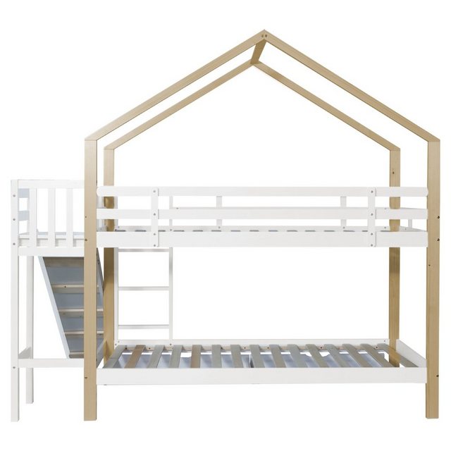 Celya Kinderbett Hausbett mit Rutsche und 2 Schubladen,Kinderbett 90x200cm, günstig online kaufen