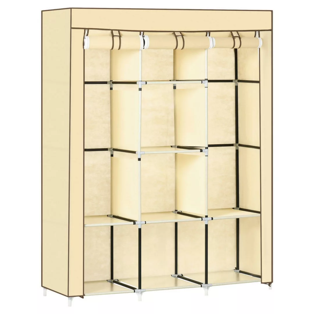 HOMCOM Kleiderschrank beige Edelstahl B/H/L: ca. 43x125x162,5 cm günstig online kaufen