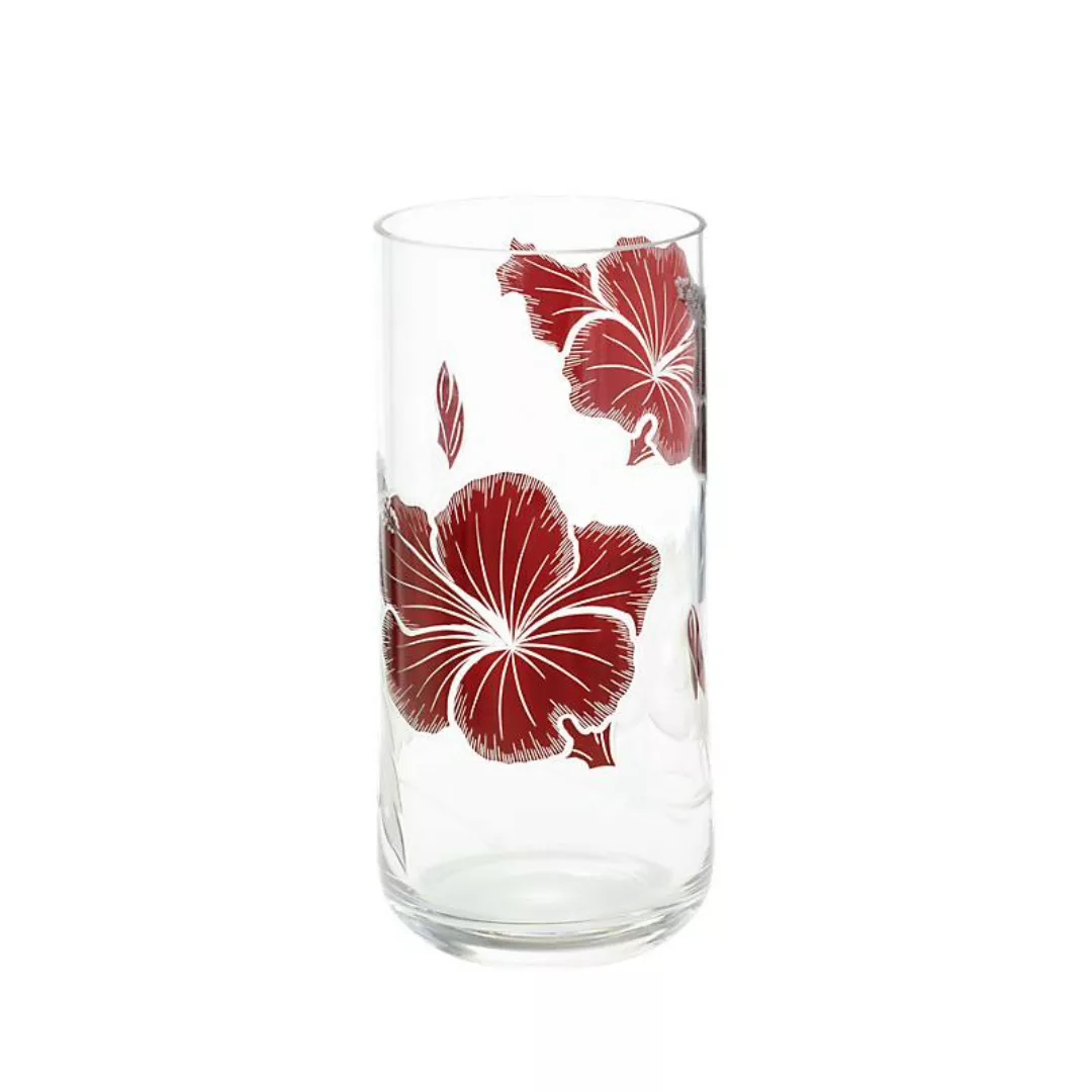 Vase Red Queen 23 cm, Transparent/Rot, aus Glas günstig online kaufen