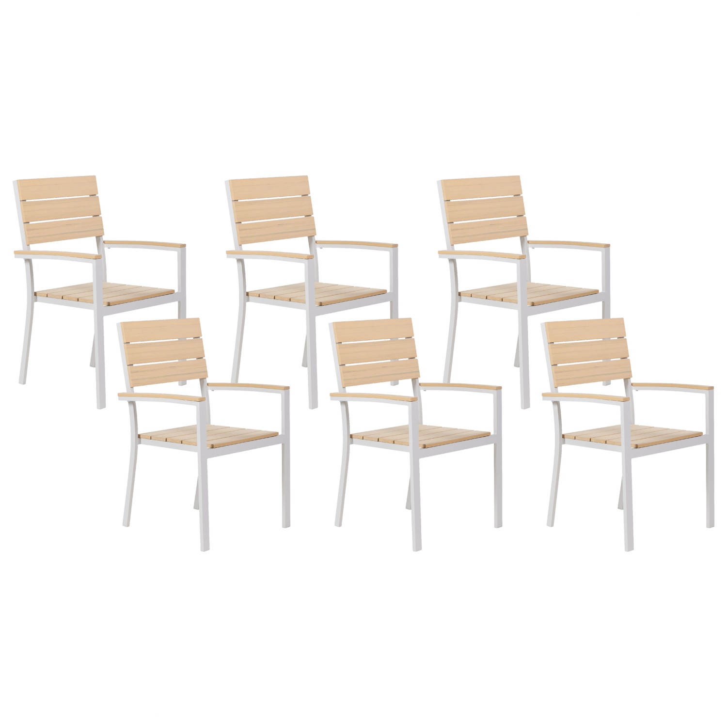 Beliani Gartenstuhl Beige Weiss 55x55x90 günstig online kaufen