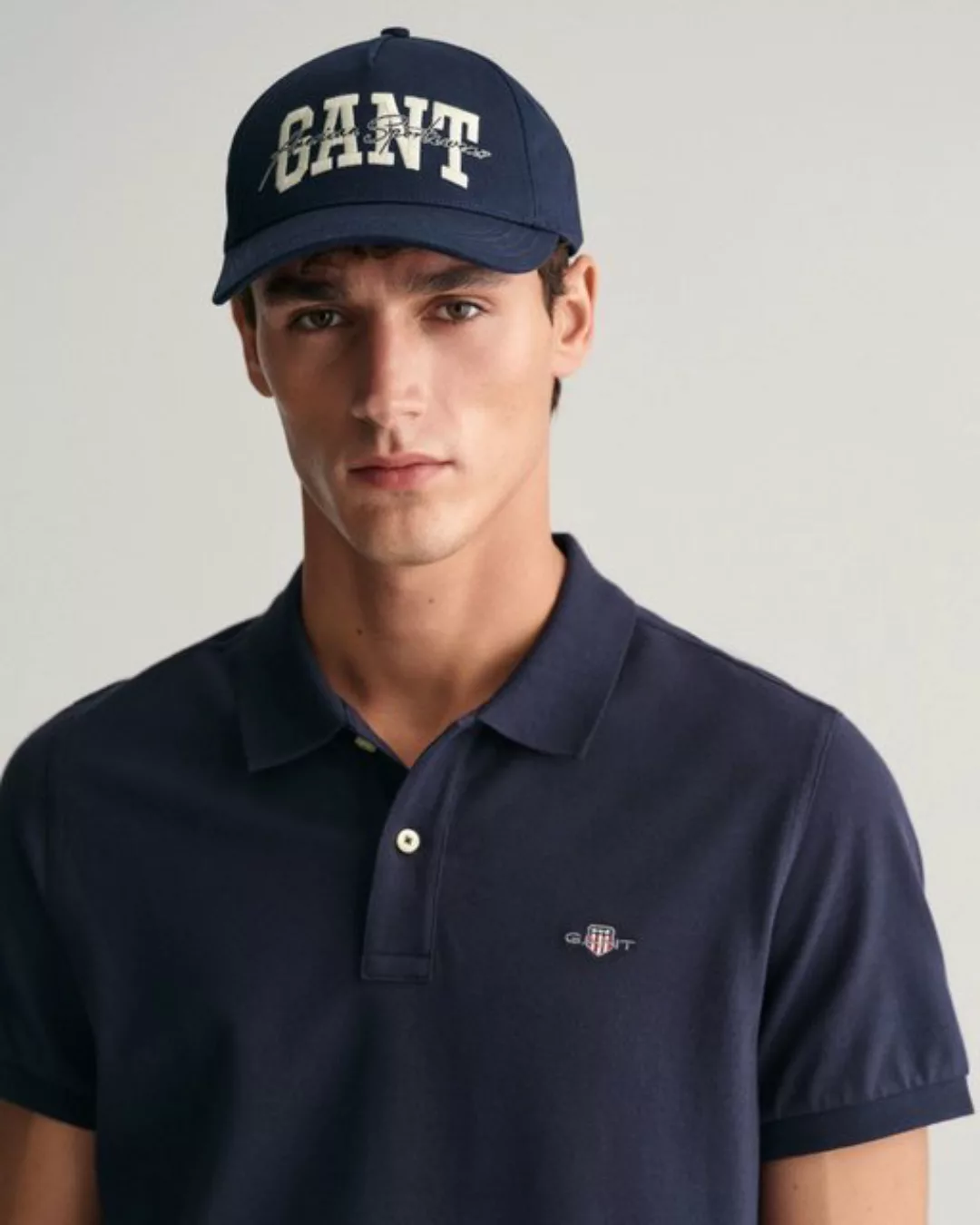 Gant Contrast Piqué Poloshirt Navy - Größe XL günstig online kaufen