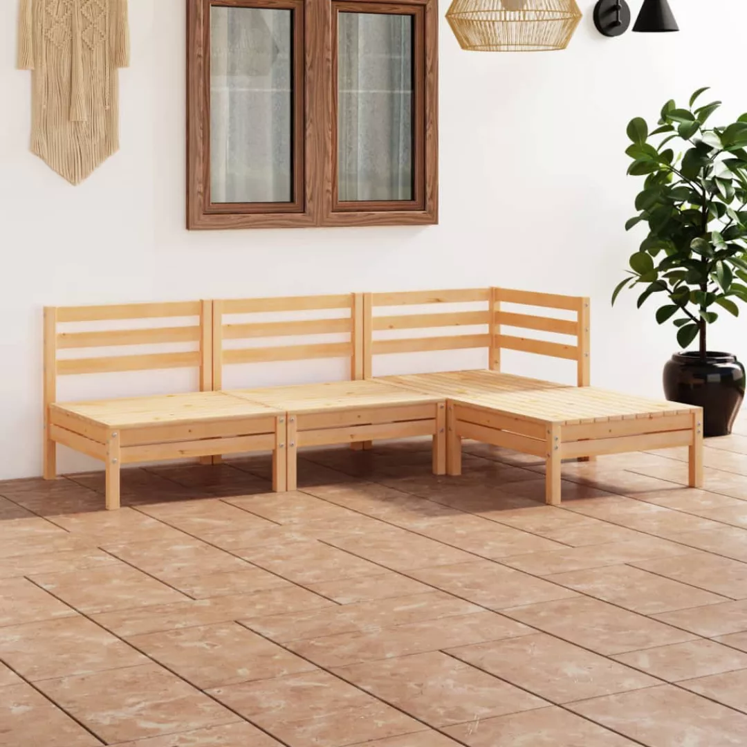 4-tlg. Garten-lounge-set Massivholz Kiefer günstig online kaufen