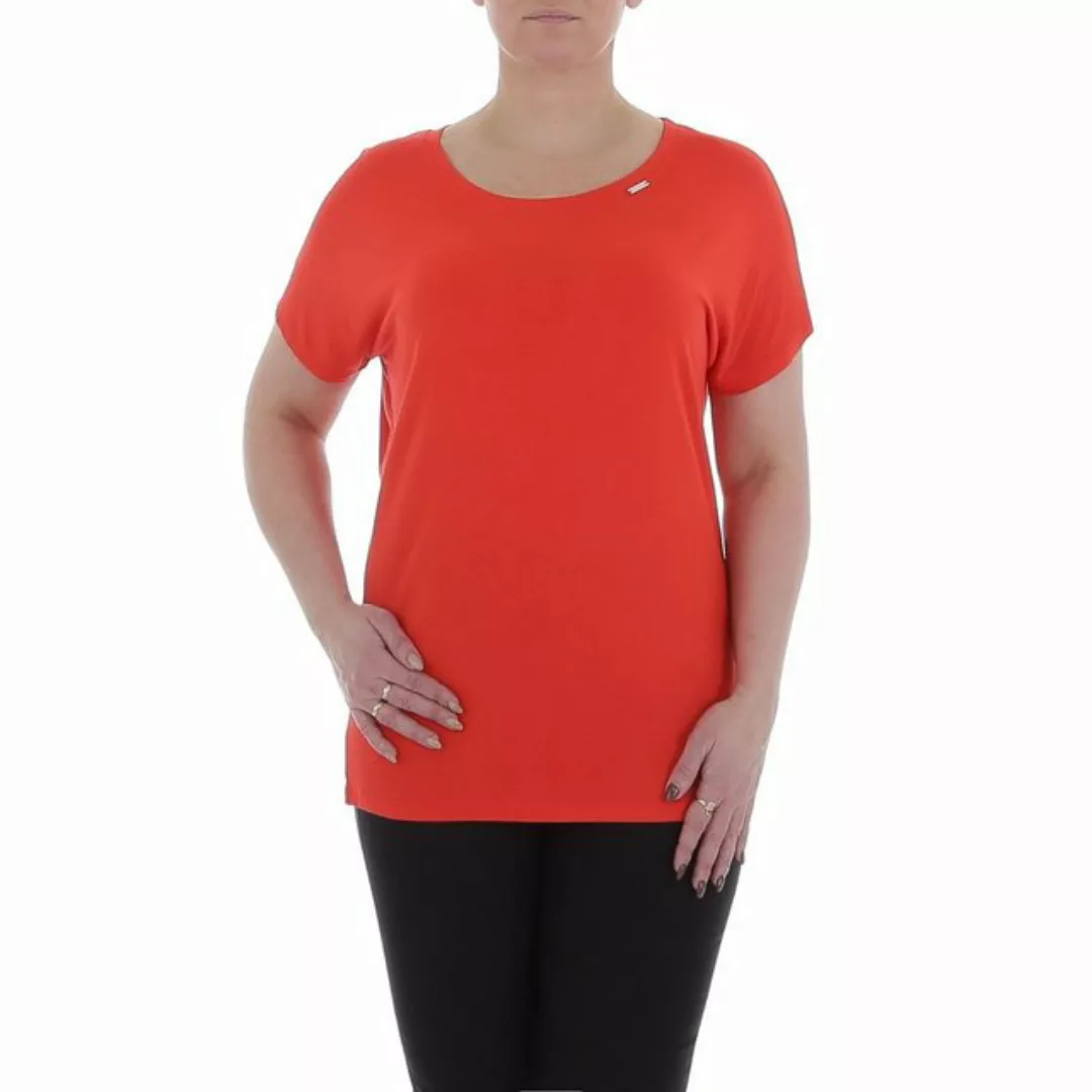 Ital-Design T-Shirt Damen Freizeit T-Shirt in Rot günstig online kaufen