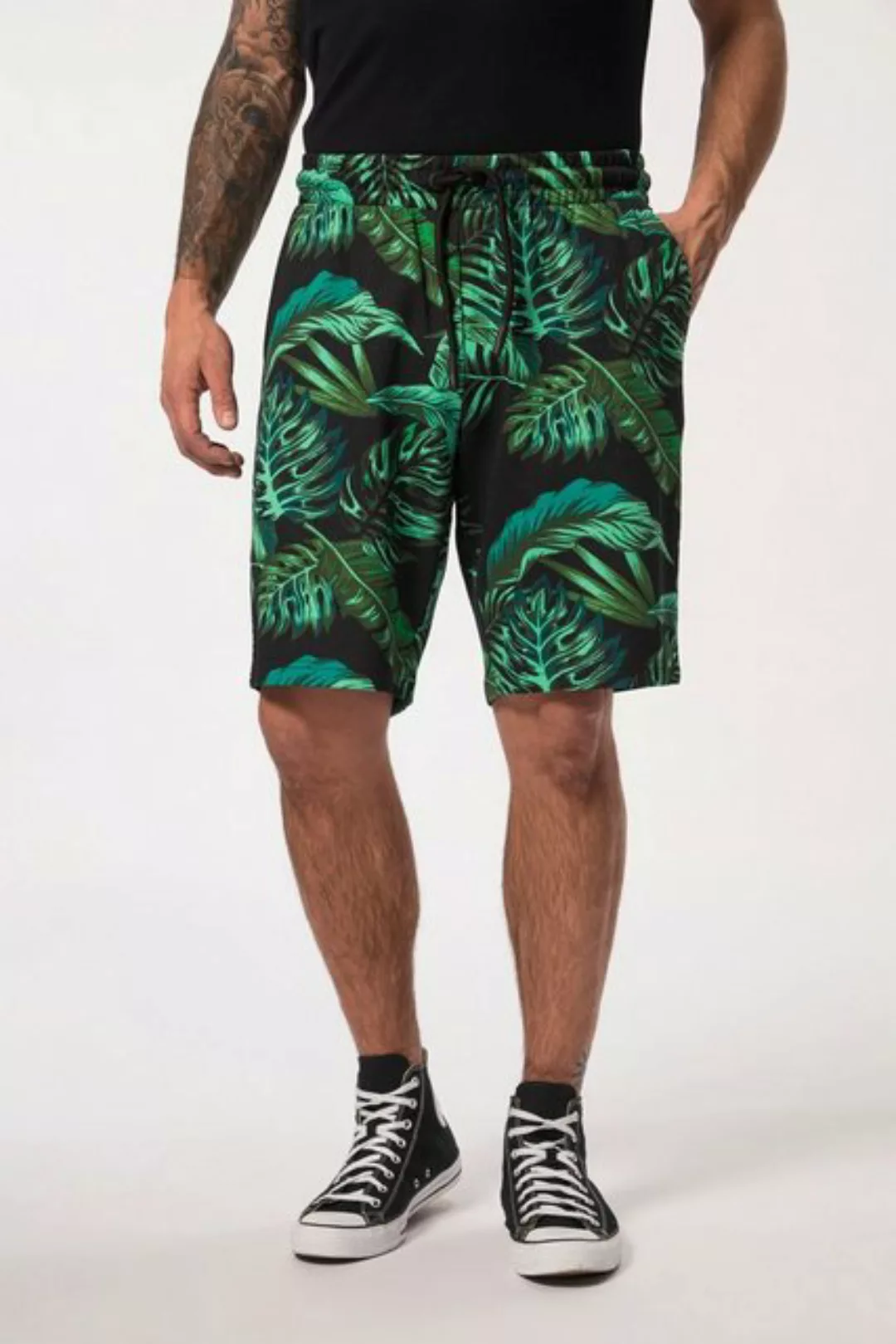 JP1880 Bermudas Sweatbermuda Palmen Print Elastikbund bis 8 XL günstig online kaufen