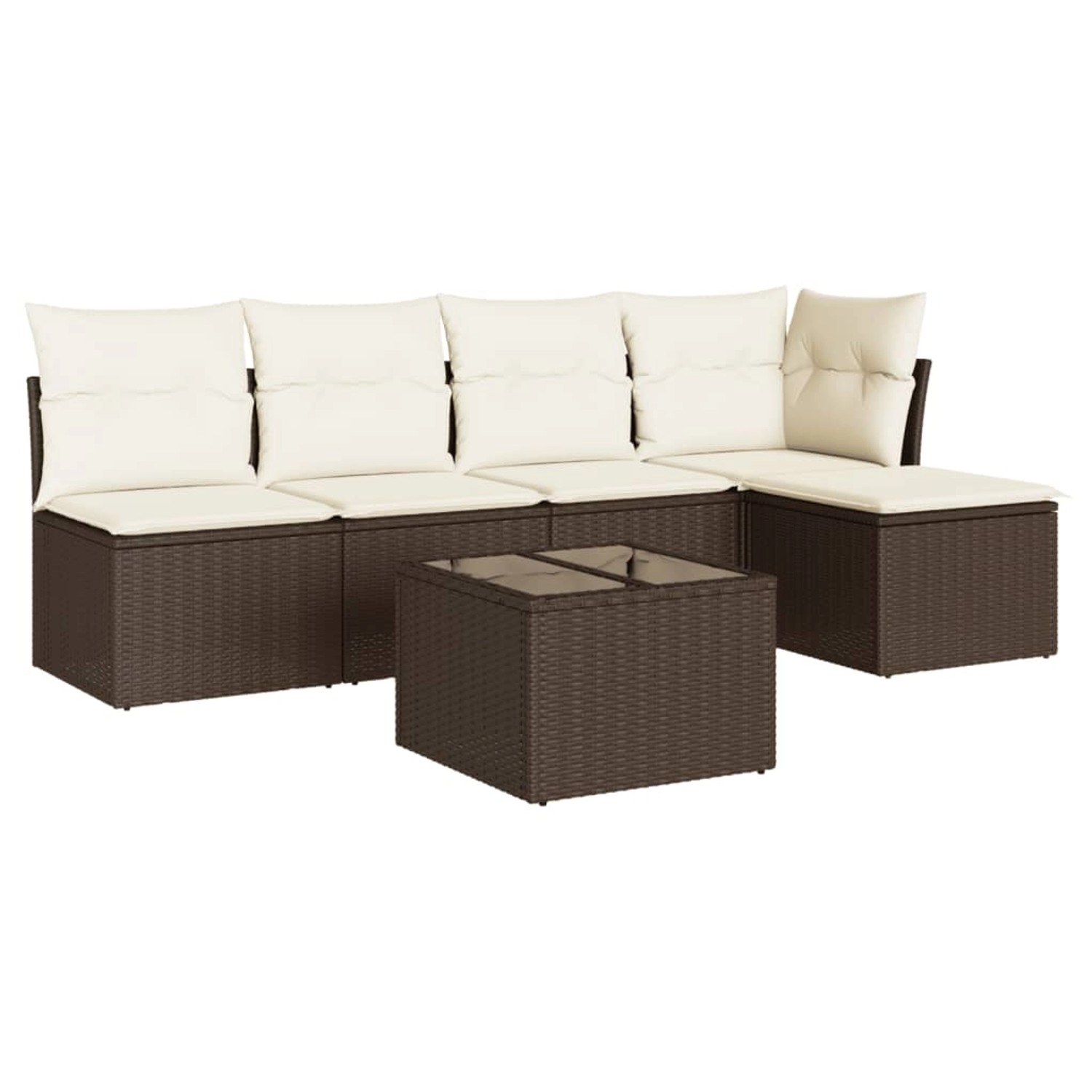 vidaXL 6-Tlg Garten-Sofagarnitur mit Kissen Braun Poly Rattan 3249372 günstig online kaufen