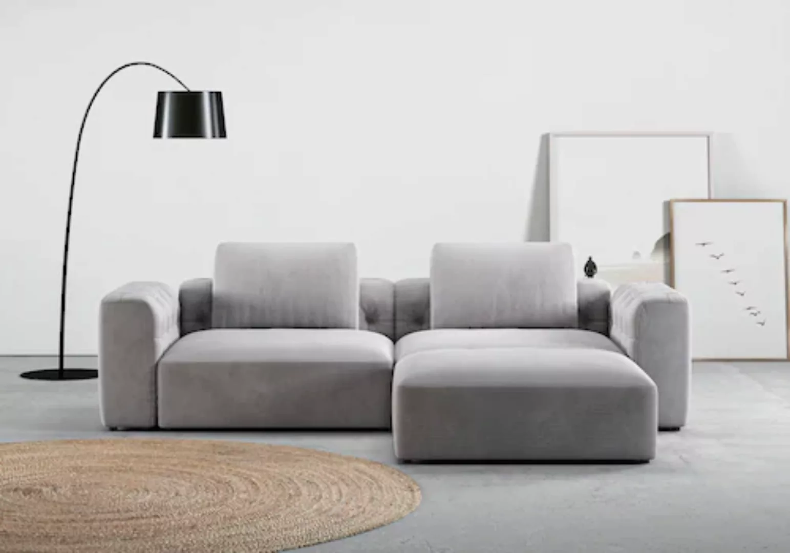 RAUM.ID Ecksofa »Cushid L-Form«, Modulset, bestehend aus 3 Teilen günstig online kaufen