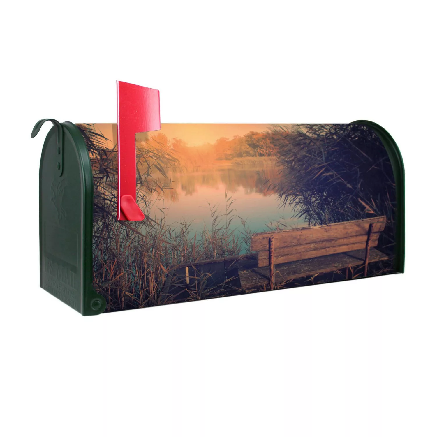 Banjado Amerikanischer Briefkasten Grün 48x22x16cm US Mailbox Letterbox Pos günstig online kaufen