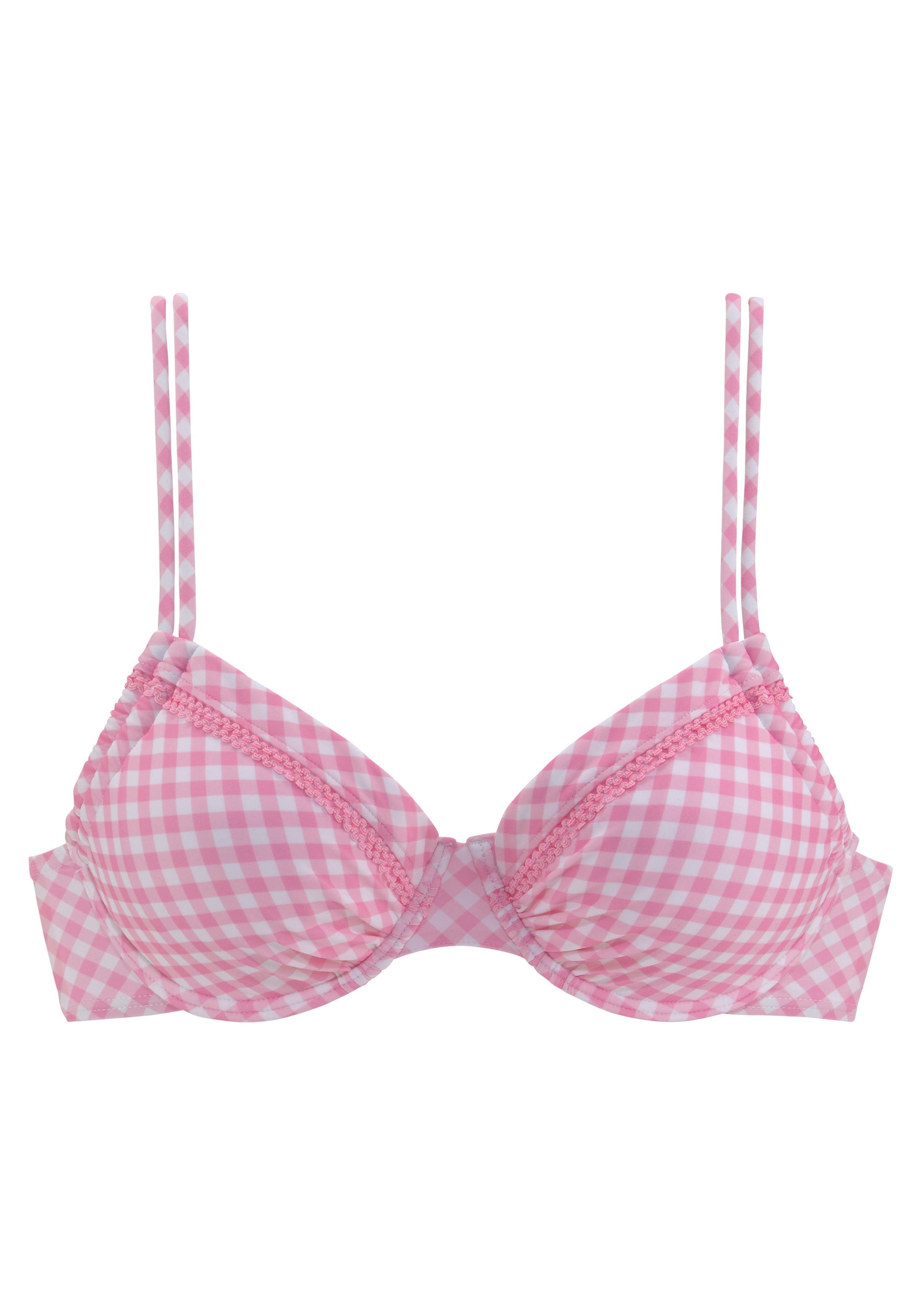 Buffalo Bügel-Bikini-Top Karo, mit Zierborte günstig online kaufen