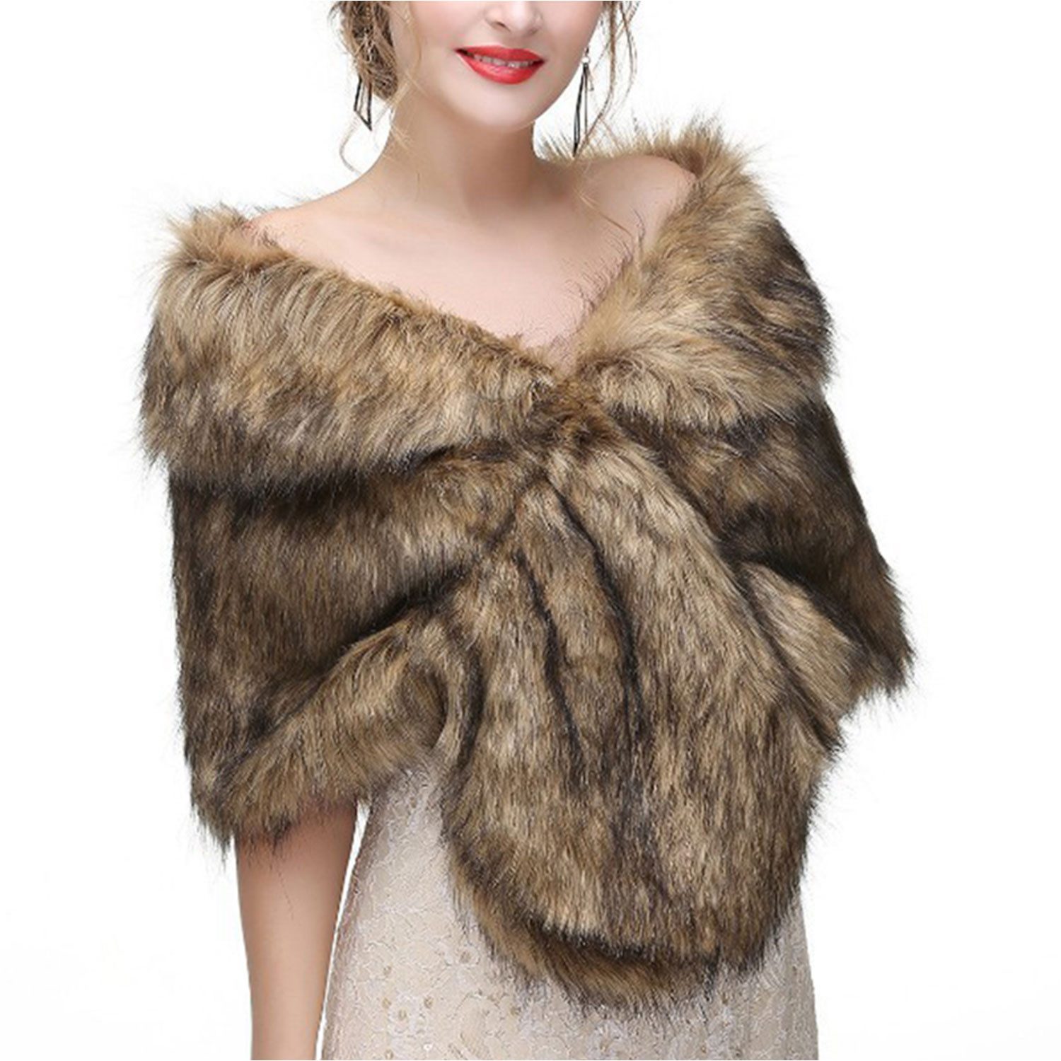 Refttenw Modeschal Hochzeit Bankett Party Kunstpelz günstig online kaufen