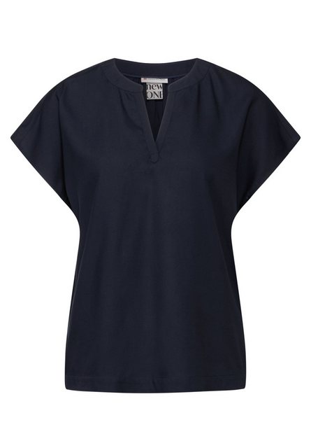 STREET ONE Kurzarmbluse - Bluse - feminines Shirt - Basic Blusenshirt günstig online kaufen