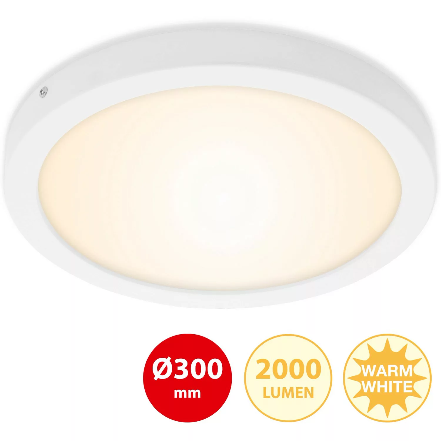 Briloner LED-Decken- & Wandlampe Fire Weiß 21 W günstig online kaufen