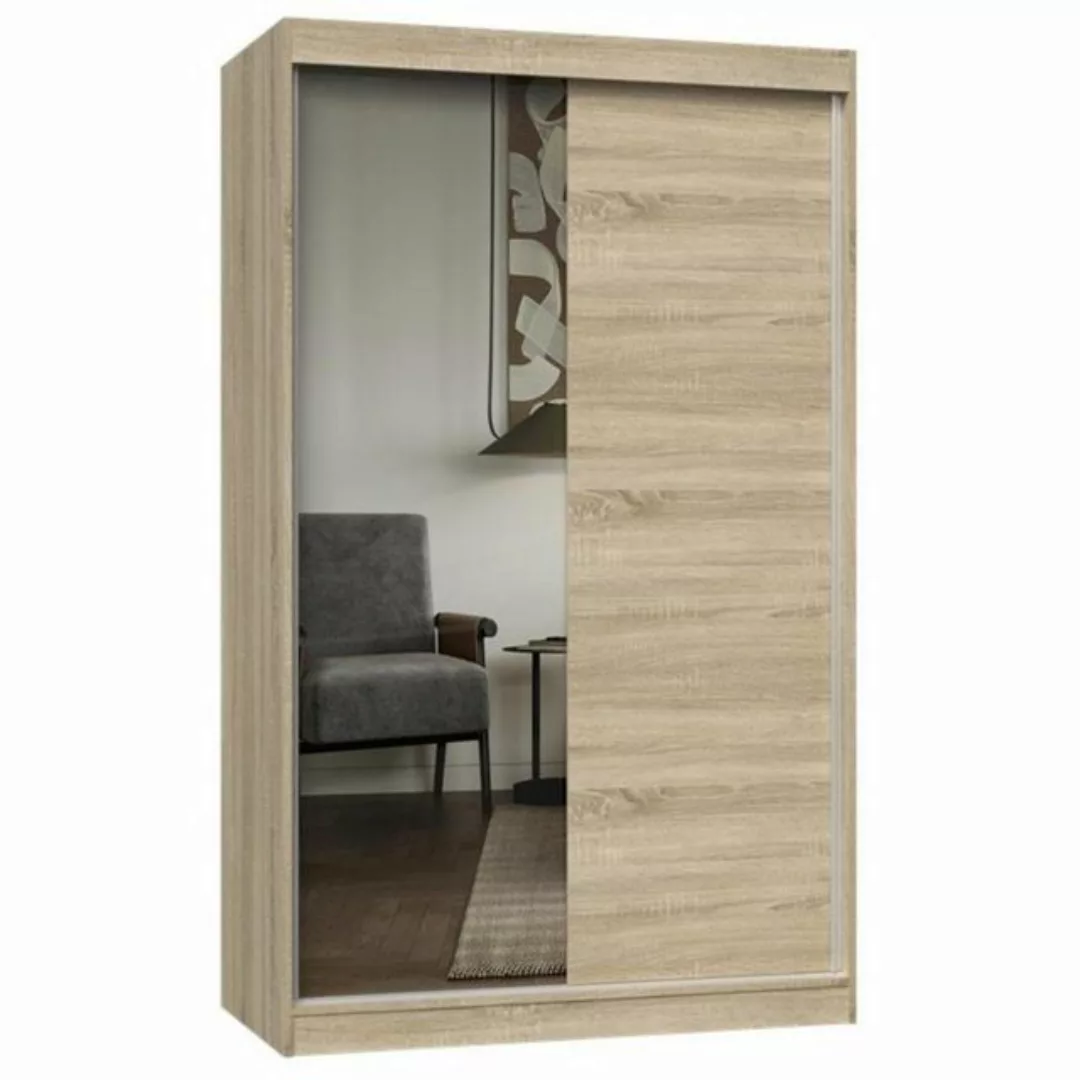 Beautysofa Schiebetürenschrank Verso (Anthrazit + Artisan / Artisan / Weiß günstig online kaufen