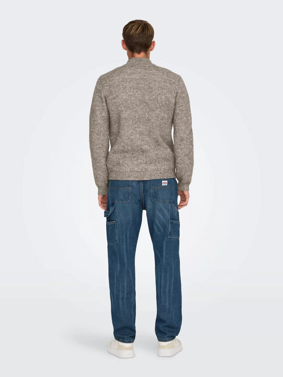 ONLY & SONS Troyer "ONSTEGAN REG 5 WOOL HALF ZIP KNIT BF" günstig online kaufen