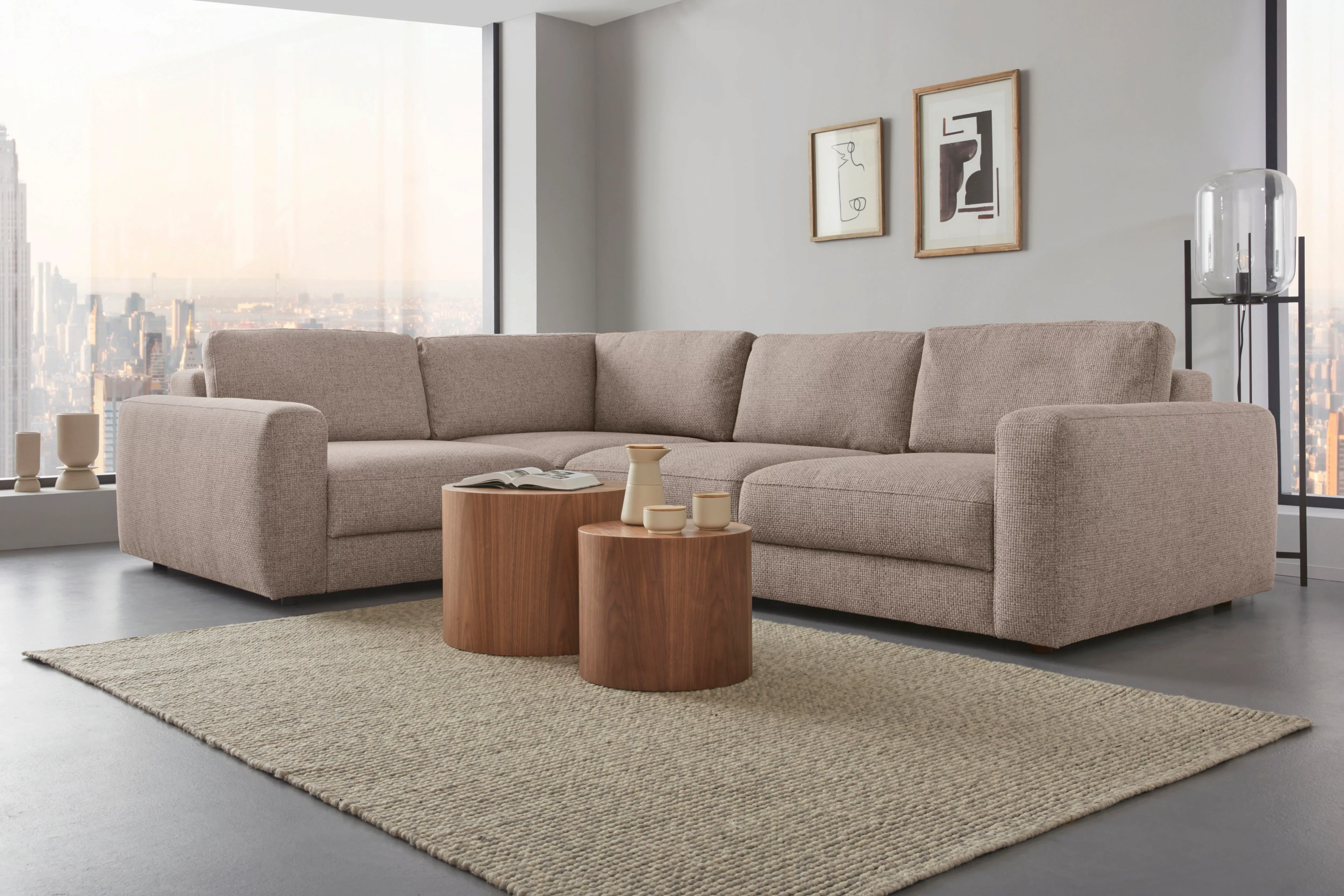 Places of Style Ecksofa »Bloomfield, L-Form«, extra tiefe Sitzfläche, wahlw günstig online kaufen