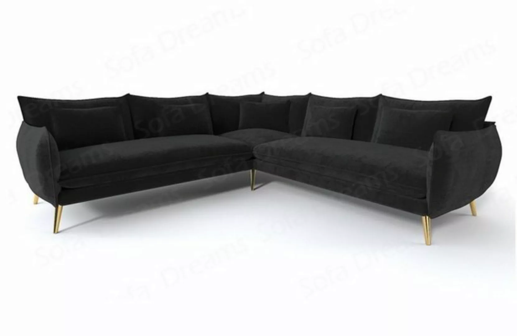 Sofa Dreams Ecksofa Polster Stoff Samt Sofa Fuerteventura L Form Stoffsofa, günstig online kaufen