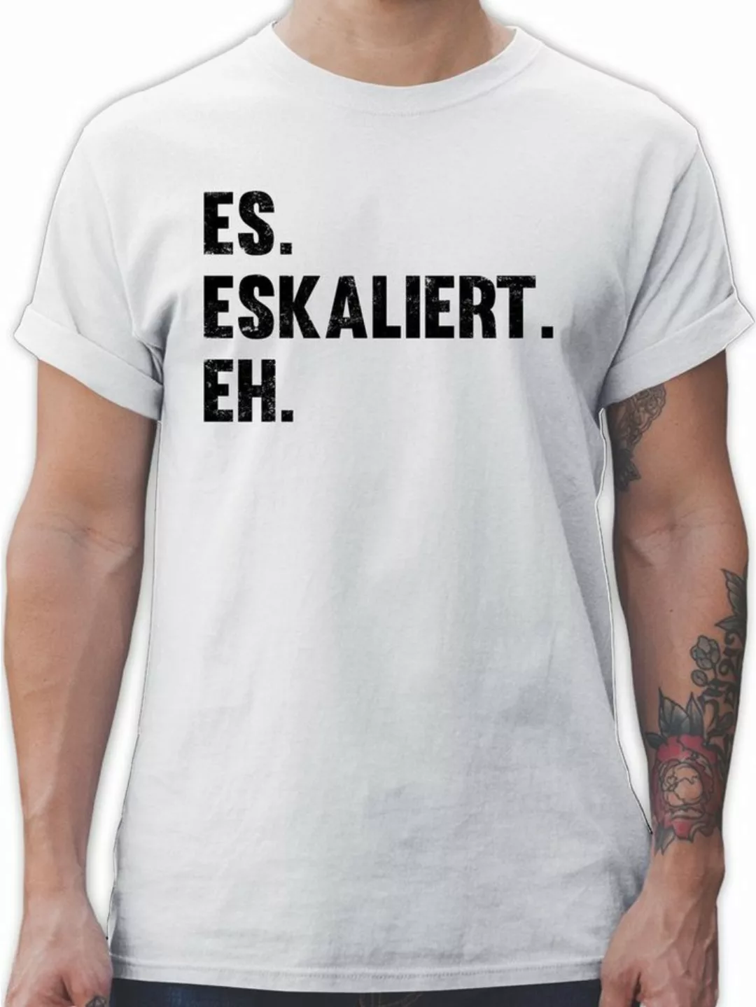 Shirtracer T-Shirt Es eskaliert eh Party & Alkohol Herren günstig online kaufen