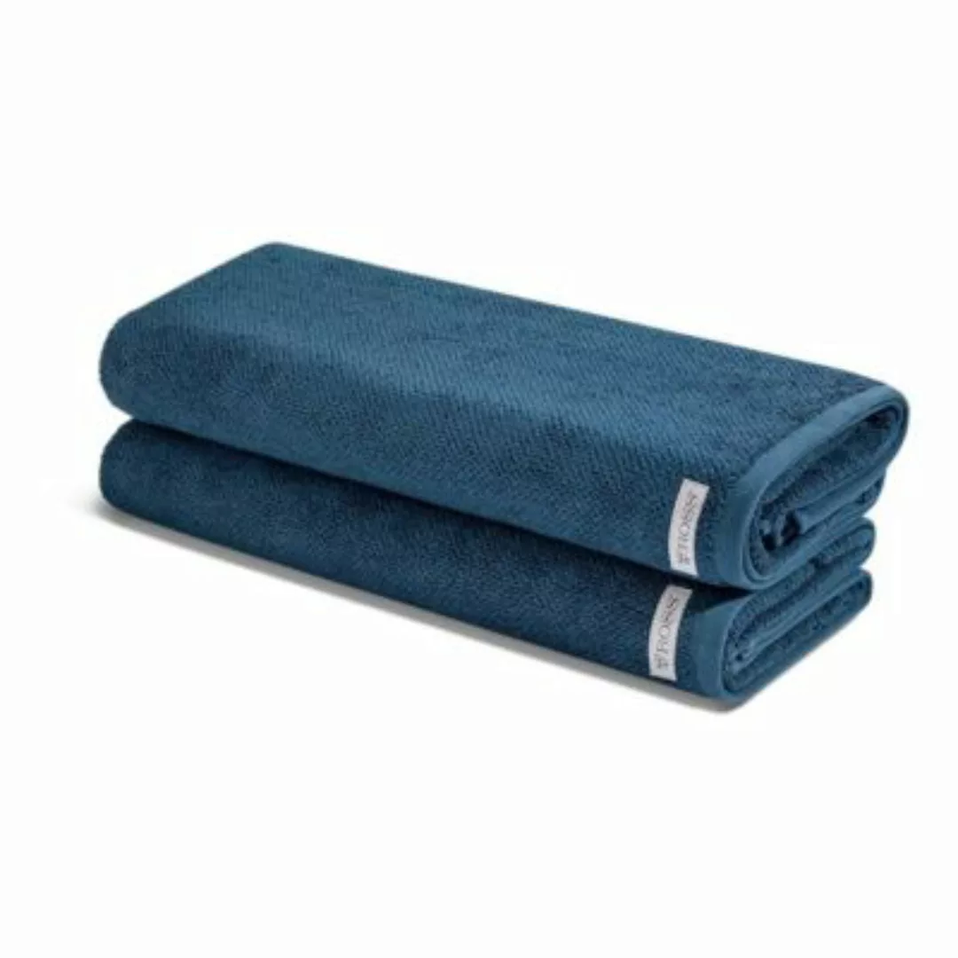 Ross 2 X Saunatuch im Set Selection - Organic Cotton Handtücher blau günstig online kaufen