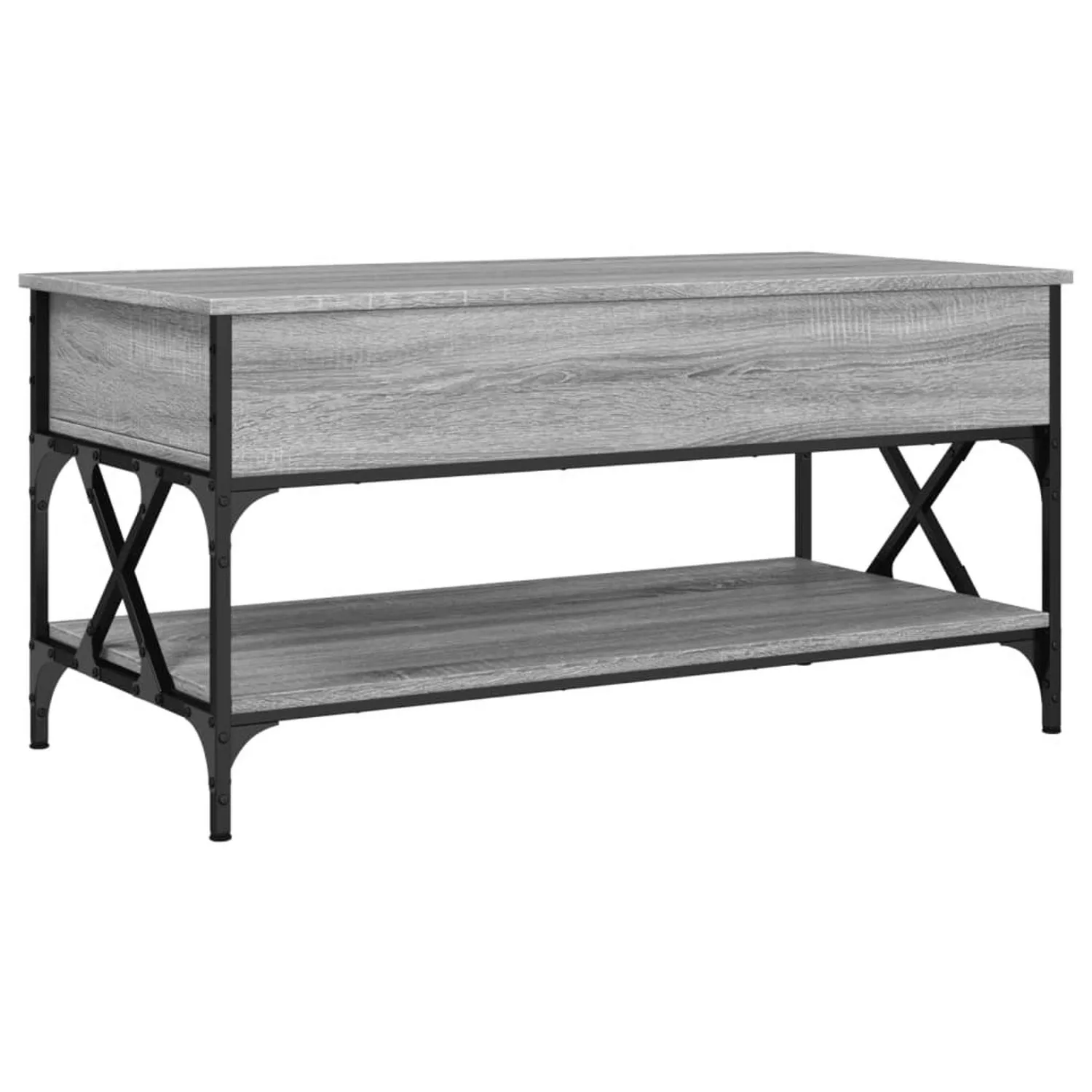 vidaXL Couchtisch Grau Sonoma 100x50x50 cm Holzwerkstoff und Metall Modell günstig online kaufen