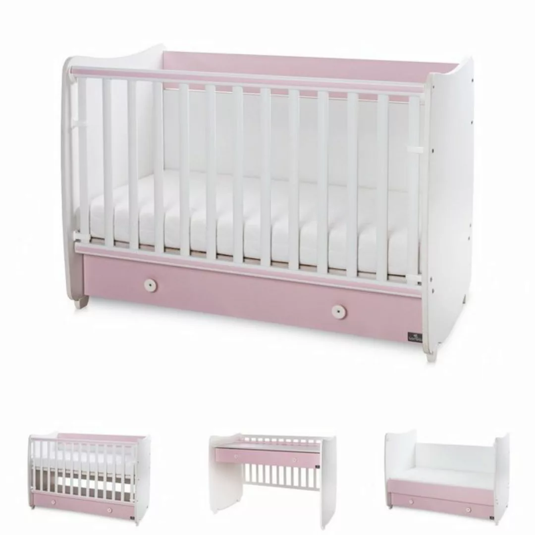 Lorelli Komplettbett Babybett Dream NEW 70 x 140 cm, umbaubar Kinderbett Sc günstig online kaufen