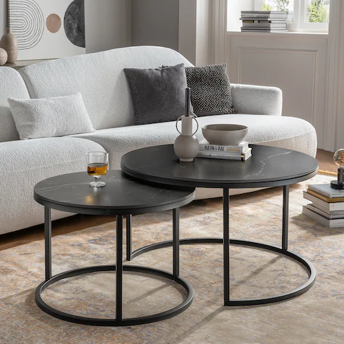 Paroli Couchtisch, (Set, 2 St.), Keramikoberfläche glänzend, Satztisch günstig online kaufen