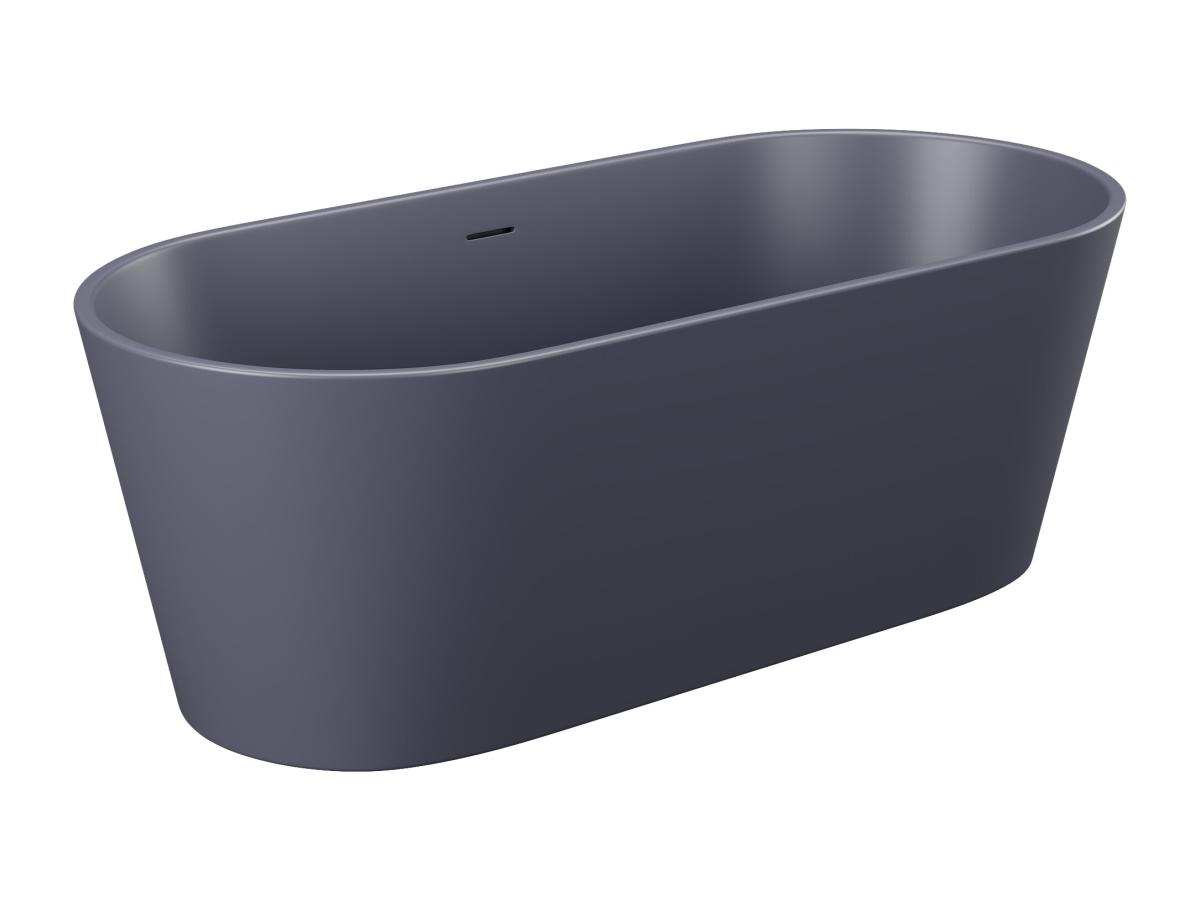 Freistehende Badewanne oval - 255 L - 159 x 74 x 56 cm - Blau matt - Acryl günstig online kaufen